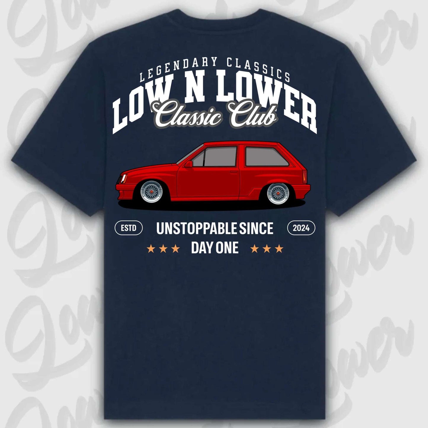 T-Shirt Corsa A - personalisierbar Standard T-Shirt ( Back Print ) French-Navy