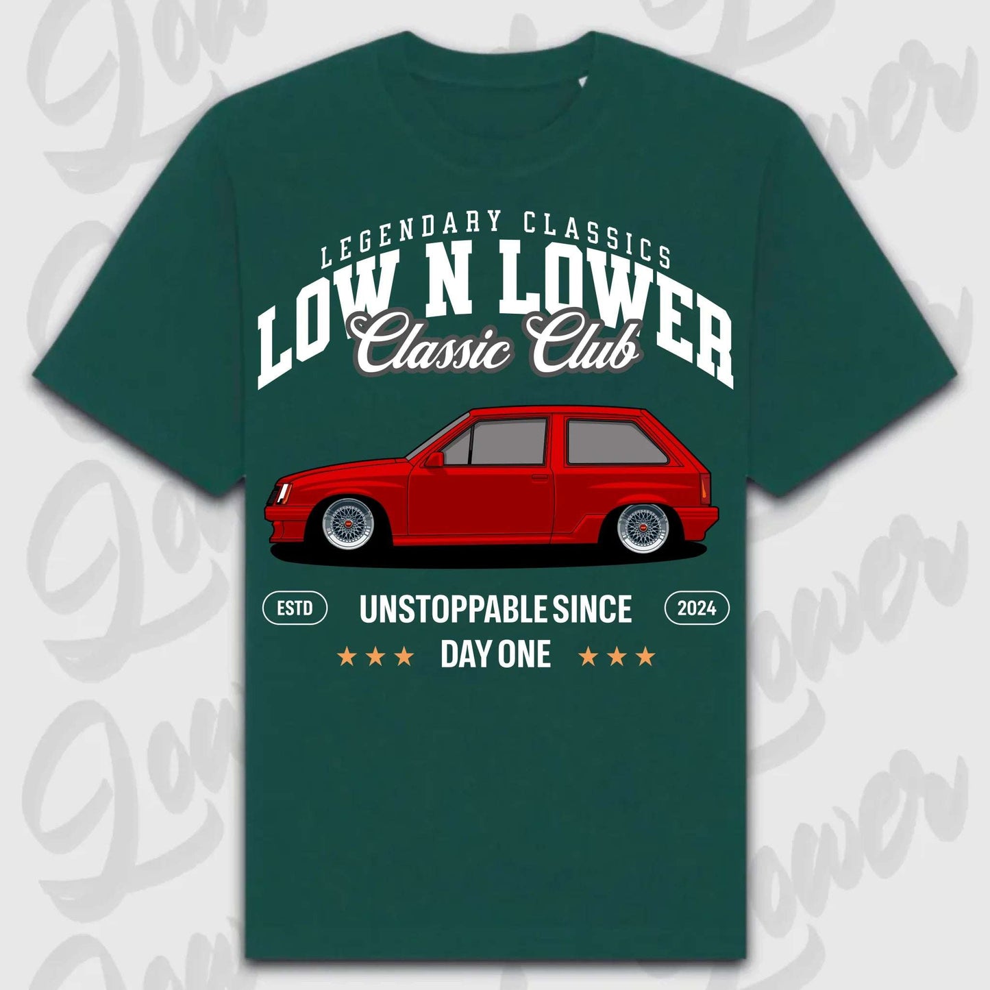 T-Shirt Corsa A - personalisierbar Oversized T-Shirt ( Front Print ) Glazed-Green