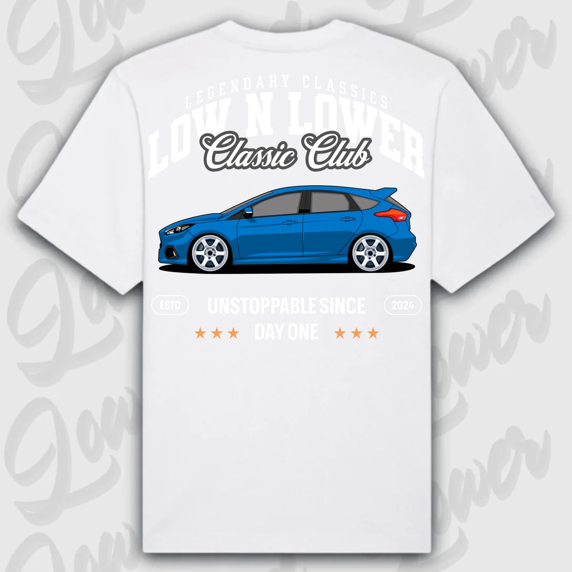 T-Shirt Focus Mk 3 - personalisierbar Oversized T-Shirt ( Back Print ) White
