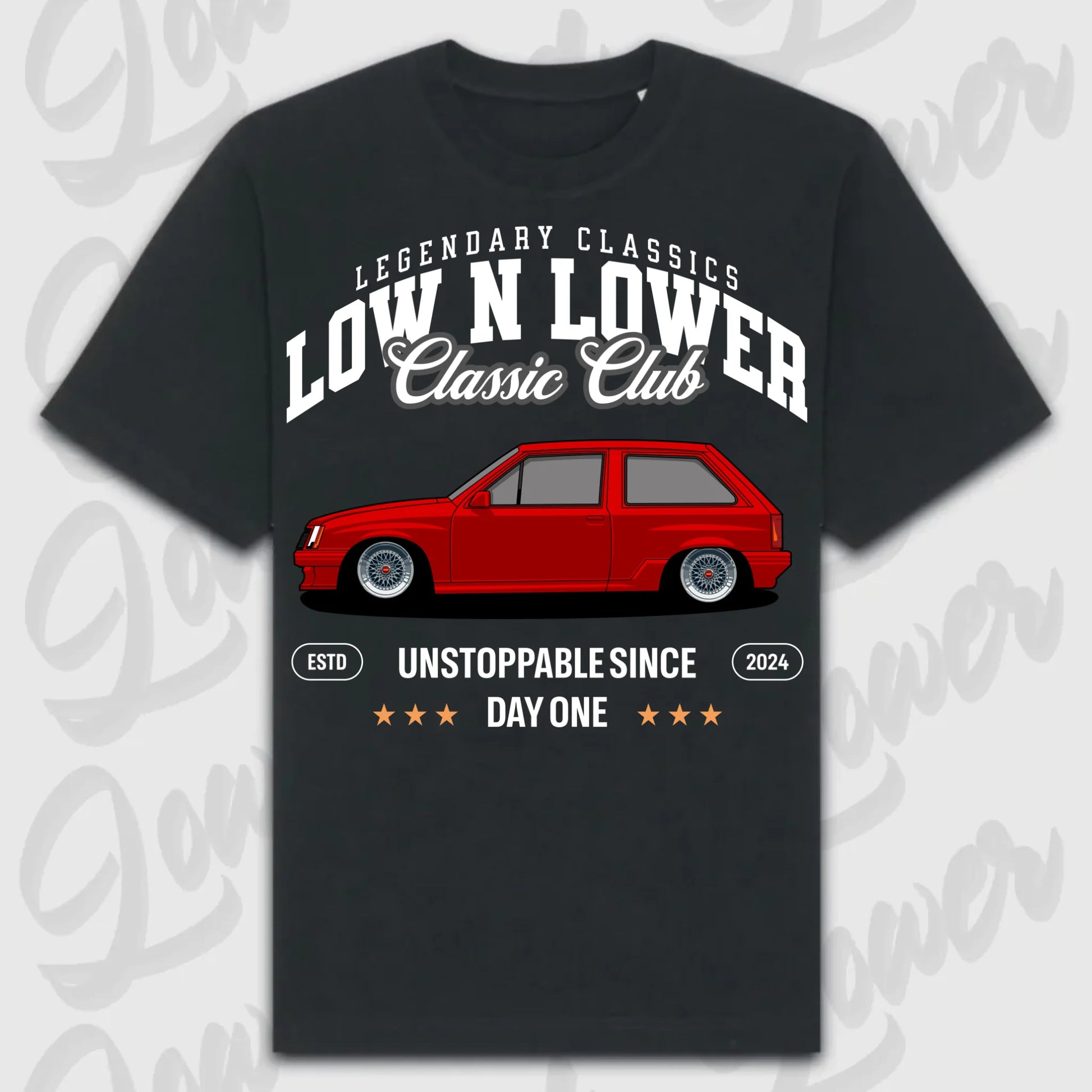 T-Shirt Corsa A - personalisierbar Oversized T-Shirt ( Front Print ) Black