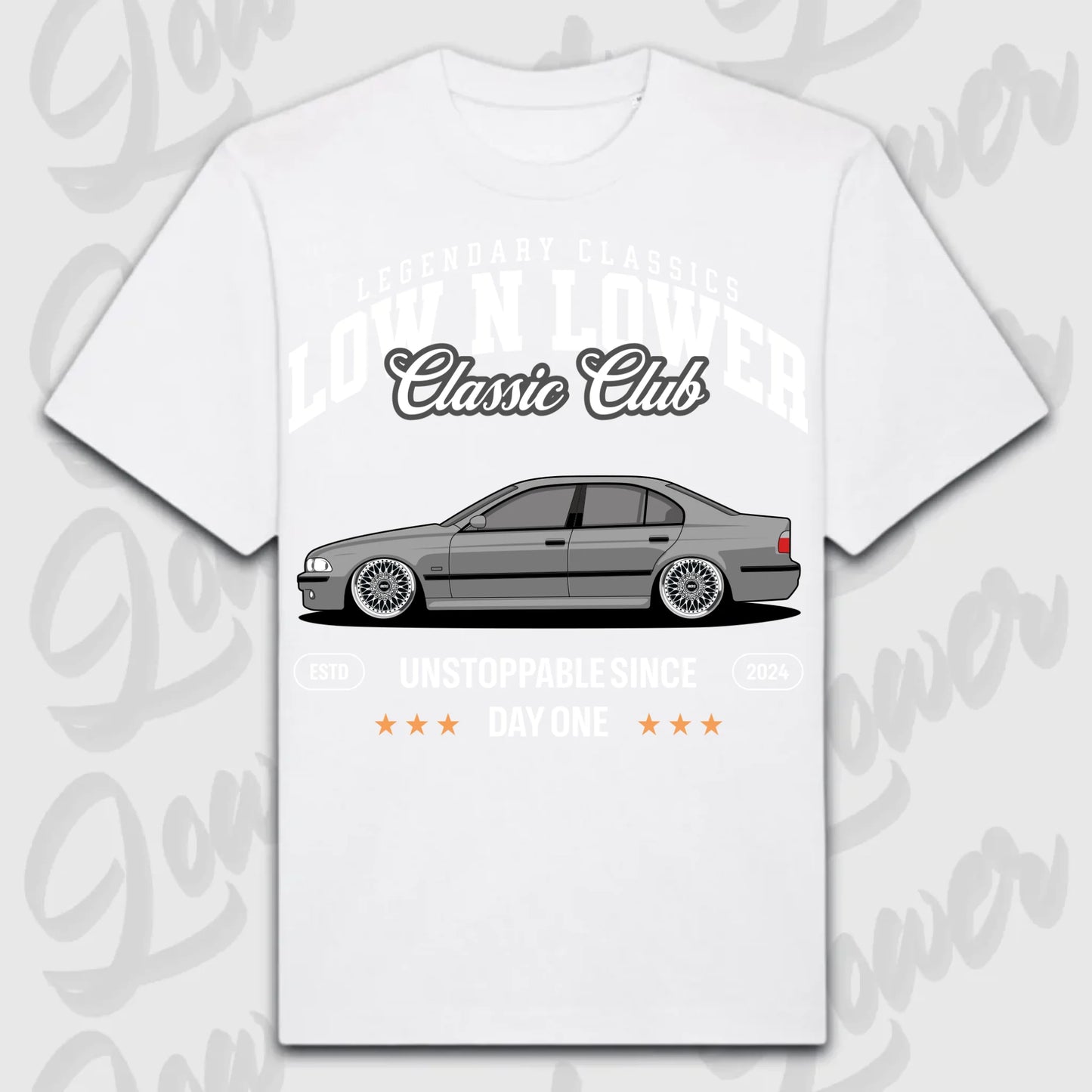 T-Shirt E39 - personalisierbar Oversized T-Shirt ( Front Print ) White