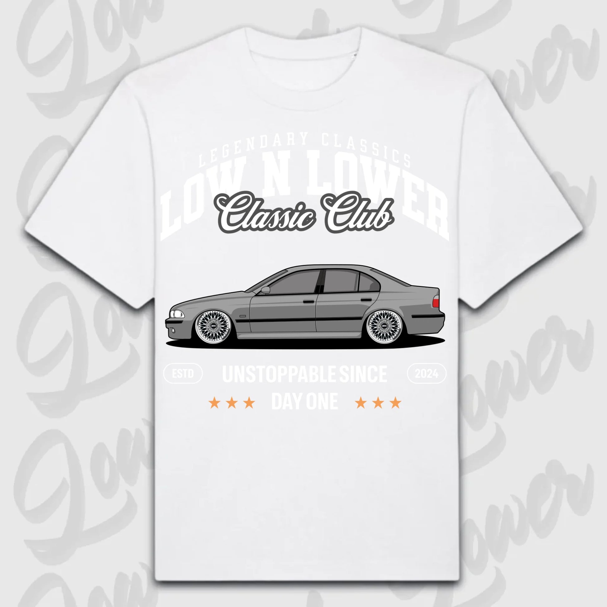 T-Shirt E39 - personalisierbar Oversized T-Shirt ( Front Print ) White