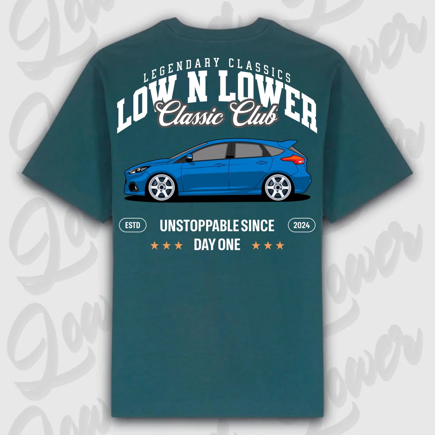 T-Shirt Focus Mk 3 - personalisierbar Oversized T-Shirt ( Back Print ) Glazed-Green