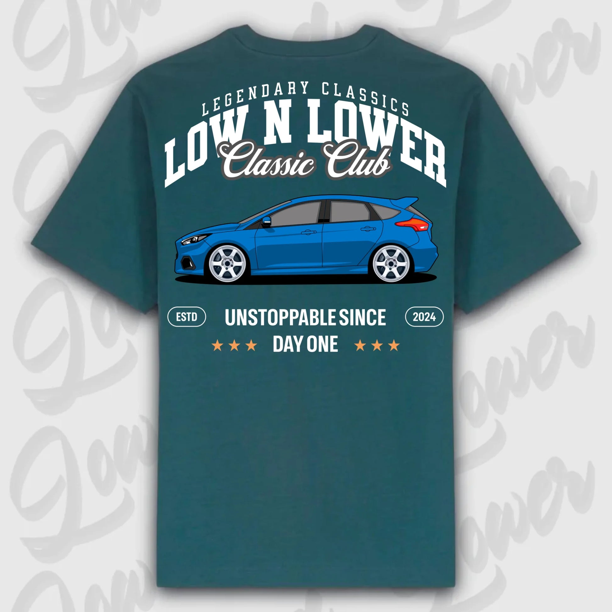T-Shirt Focus Mk 3 - personalisierbar Oversized T-Shirt ( Back Print ) Glazed-Green