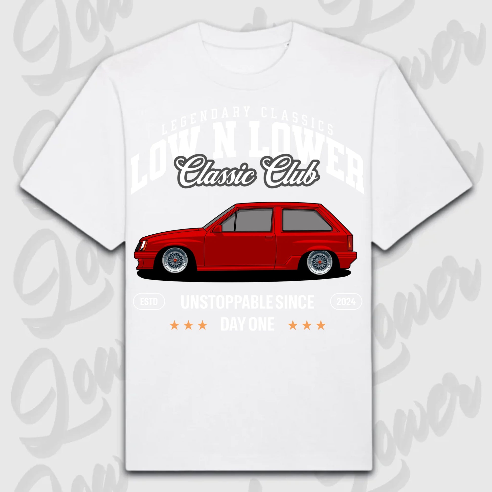 T-Shirt Corsa A - personalisierbar Oversized T-Shirt ( Front Print ) White