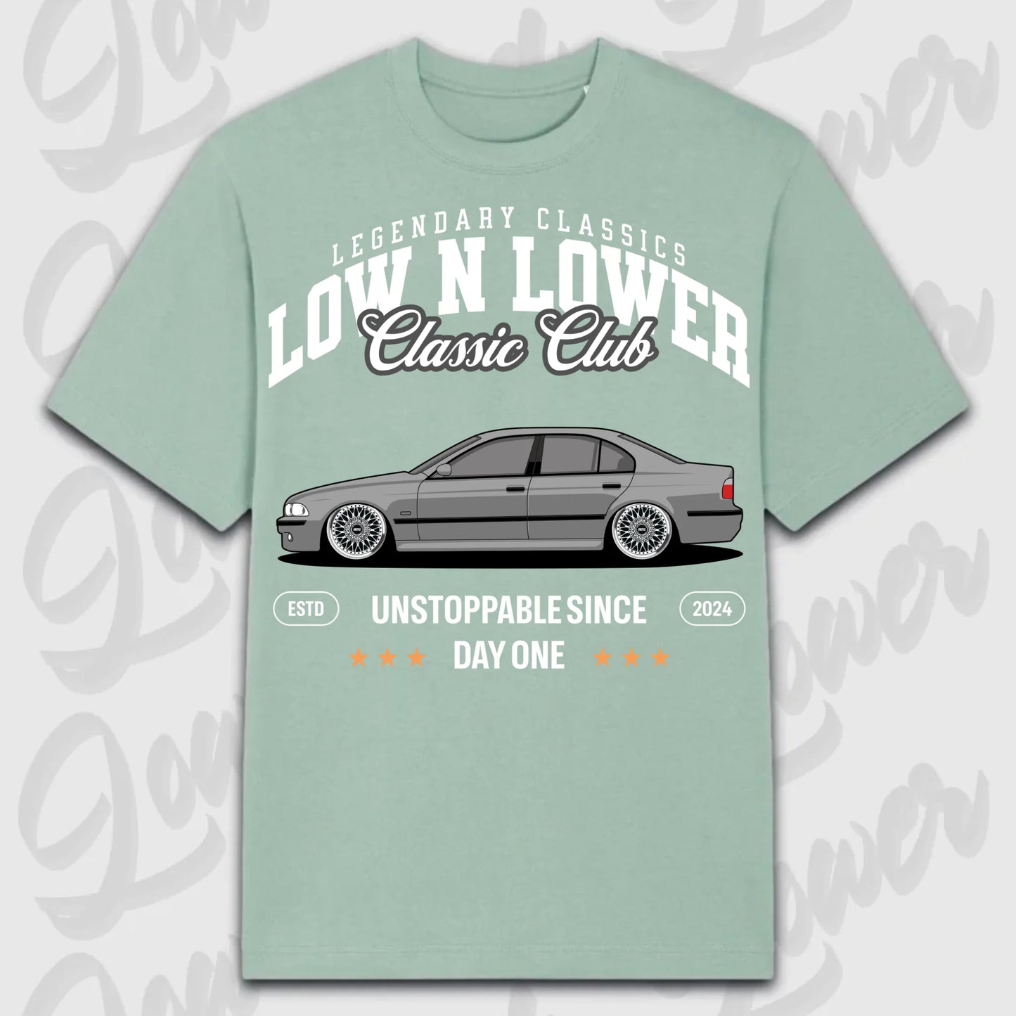 T-Shirt E39 - personalisierbar Oversized T-Shirt ( Front Print ) Aloe