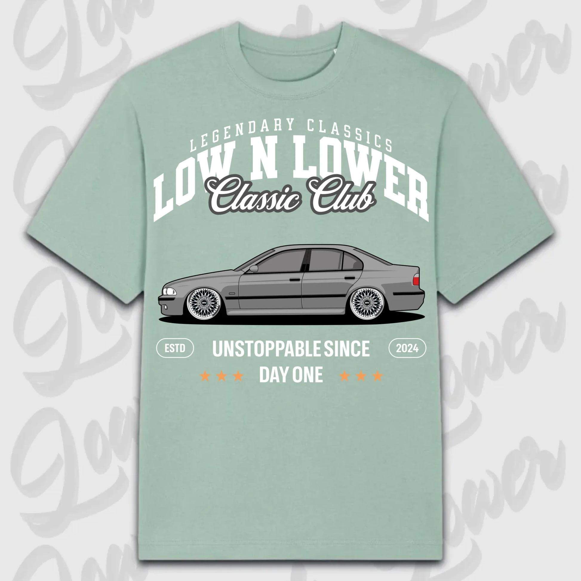T-Shirt E39 - personalisierbar Oversized T-Shirt ( Front Print ) Aloe
