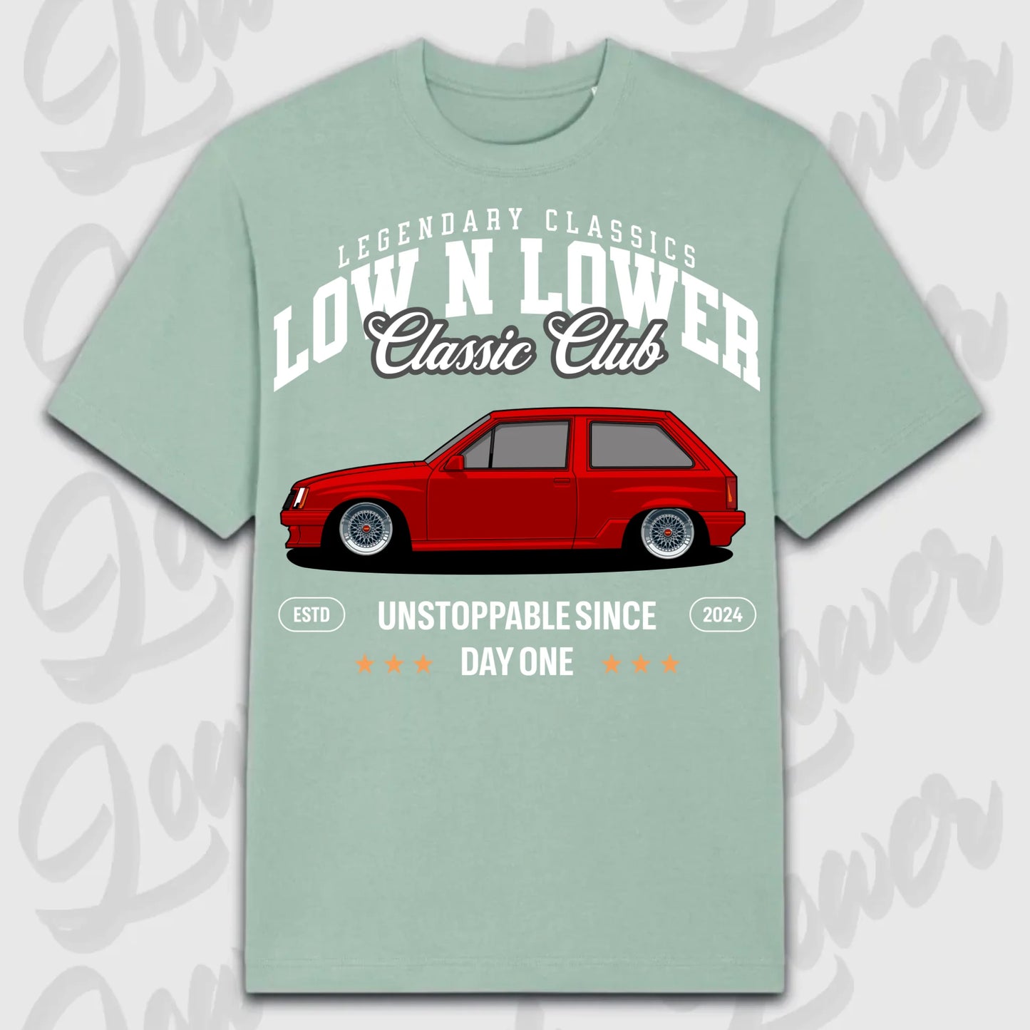 T-Shirt Corsa A - personalisierbar Oversized T-Shirt ( Front Print ) Aloe