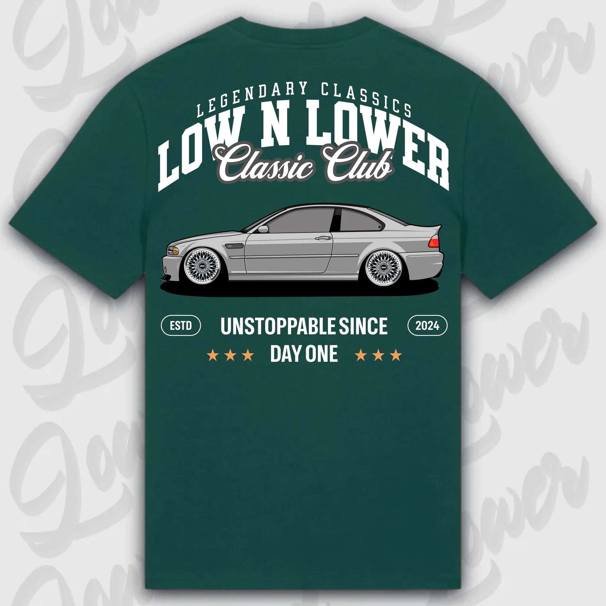 T-Shirt M3 E46 - personalisierbar Standard T-Shirt ( Back Print ) Glazed-Green XXL