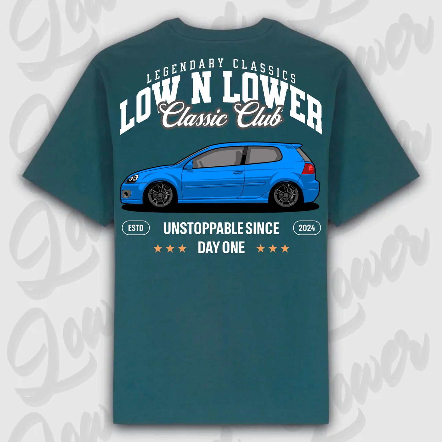 T-Shirt MK5 - personalisierbar Oversized T-Shirt ( Back Print ) Glazed-Green