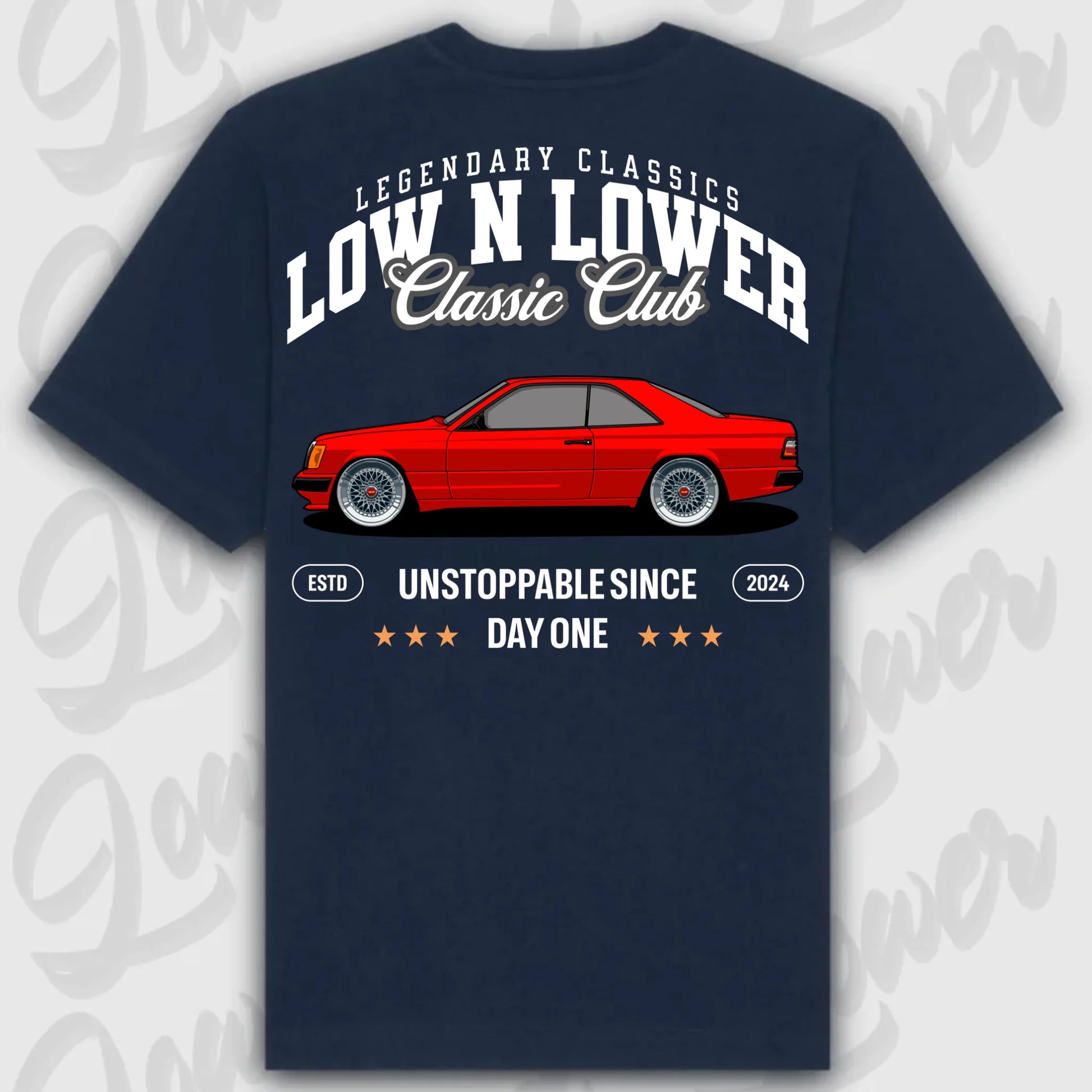 T-Shirt W125 Coupe - personalisierbar Standard T-Shirt ( Back Print ) French-Navy