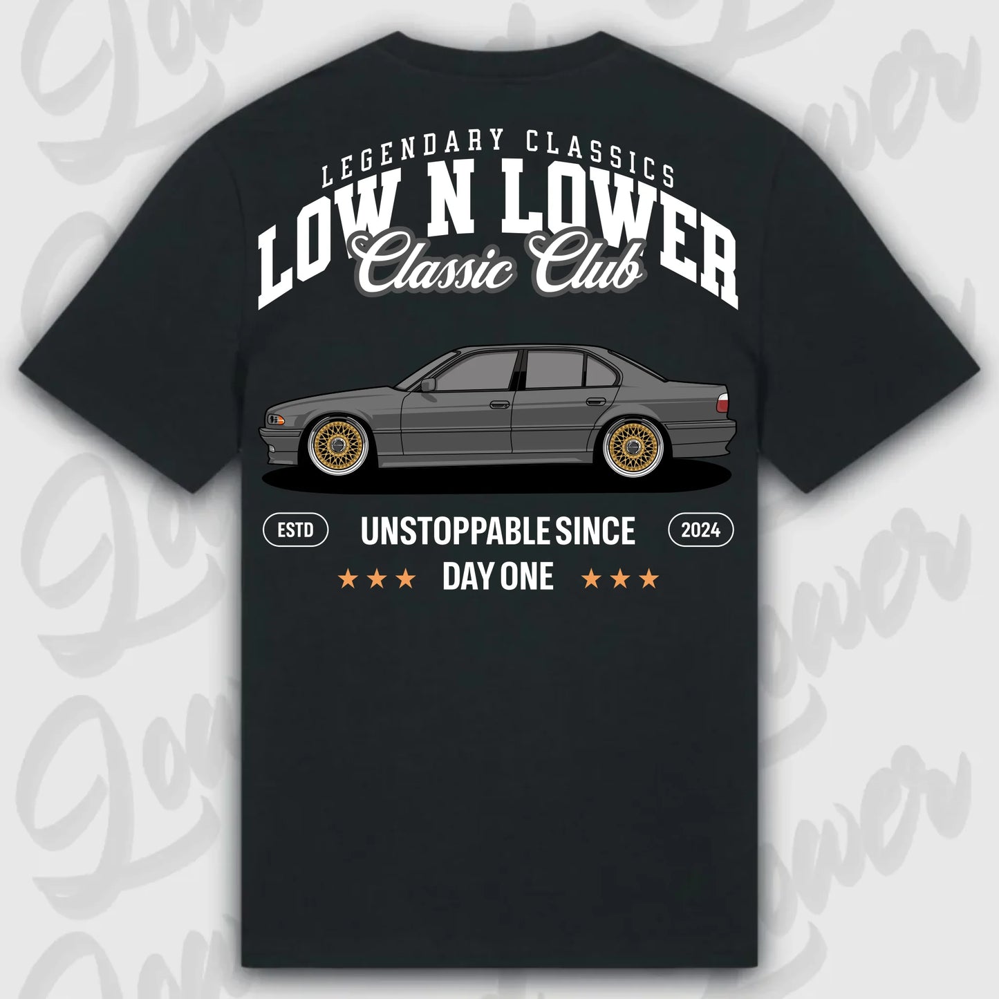 T-Shirt E38 - personalisierbar Standard T-Shirt ( Back Print ) Black