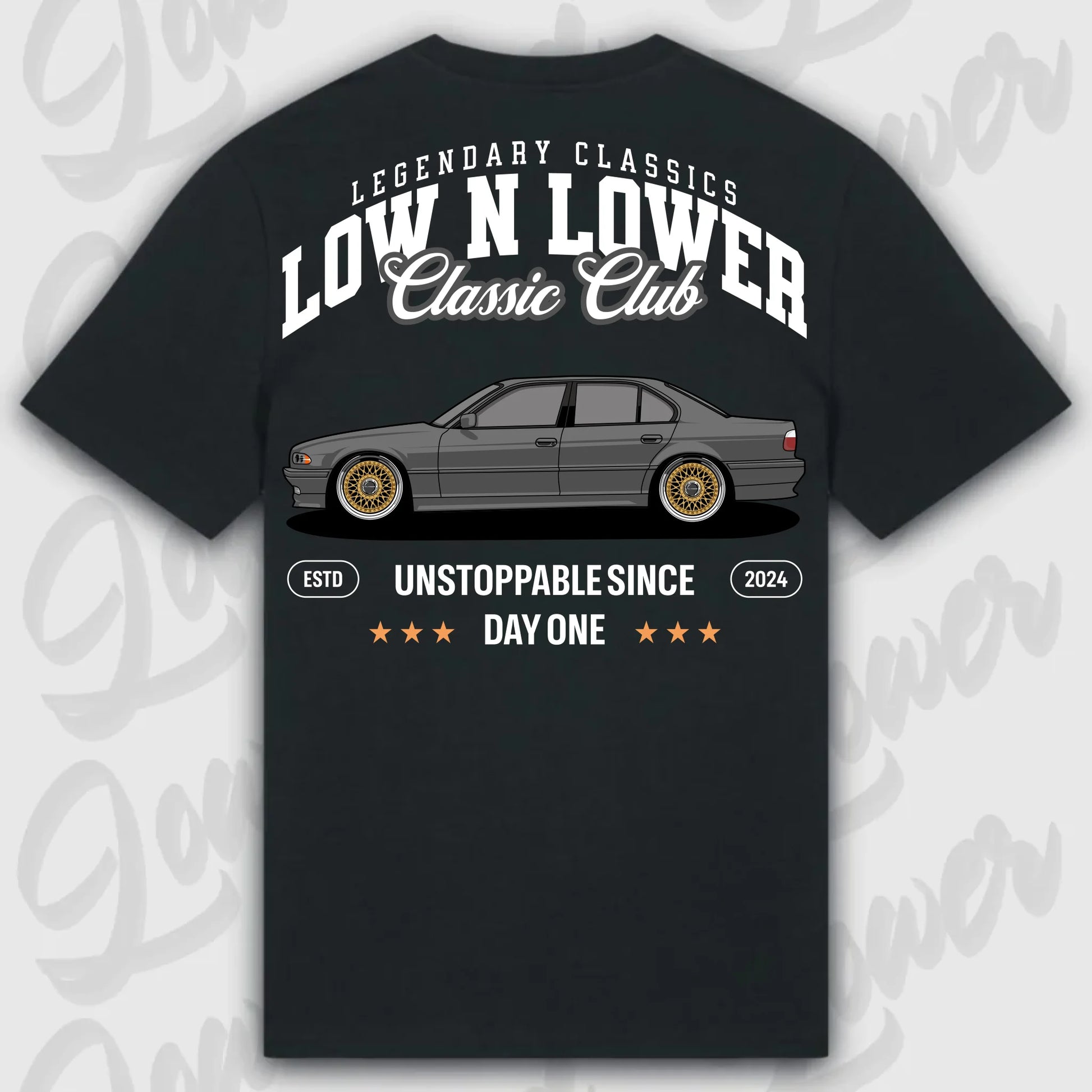 T-Shirt E38 - personalisierbar Standard T-Shirt ( Back Print ) Black