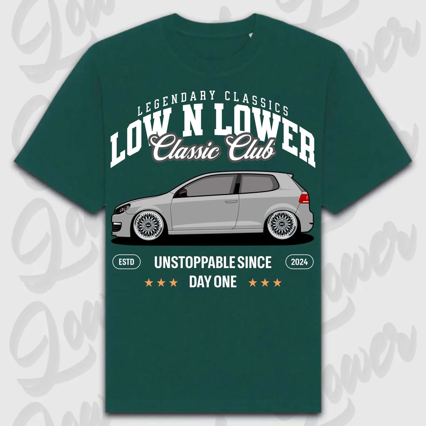 T-Shirt MK6 - personalisierbar Oversized T-Shirt ( Front Print ) Glazed-Green