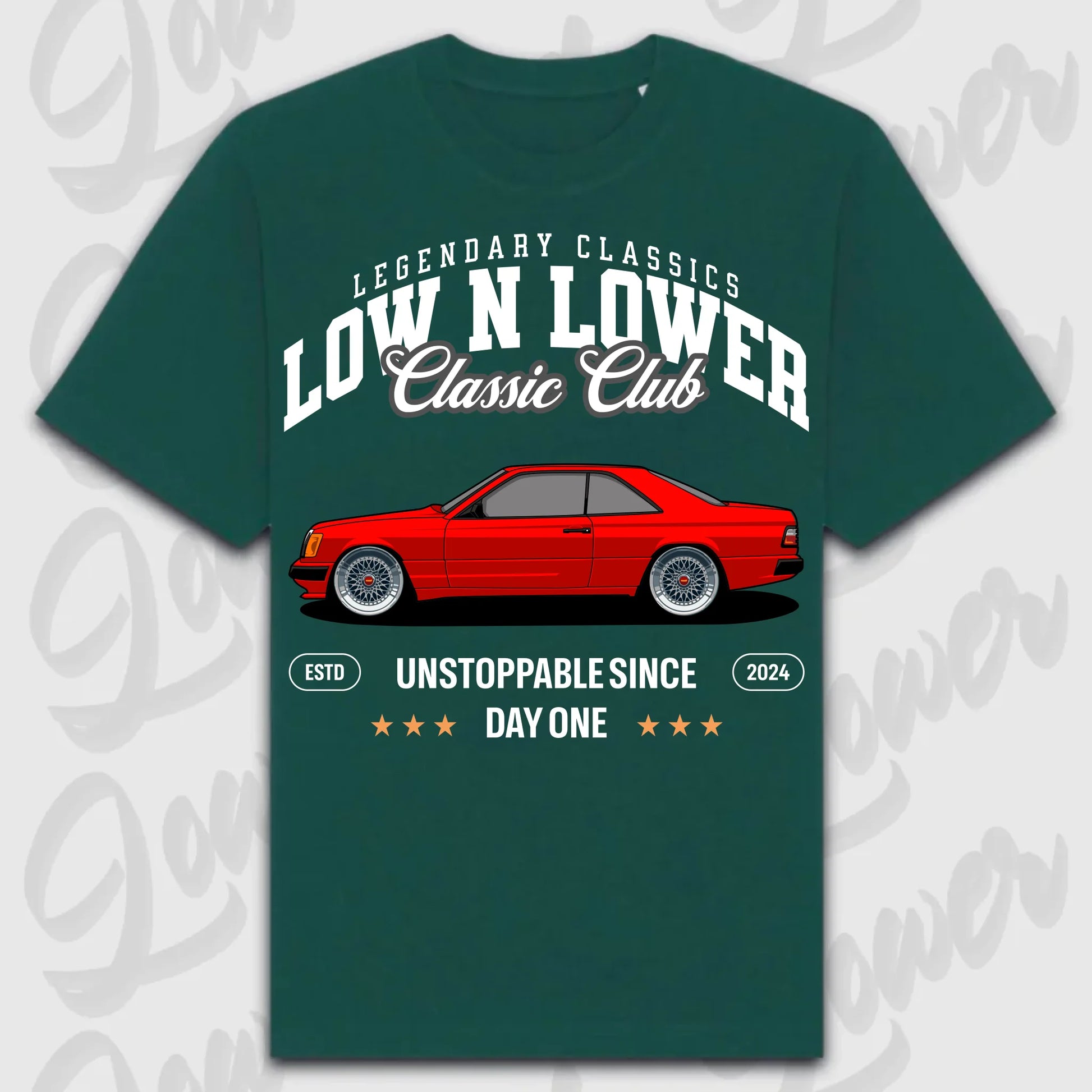 T-Shirt W125 Coupe - personalisierbar Oversized T-Shirt ( Front Print ) Glazed-Green