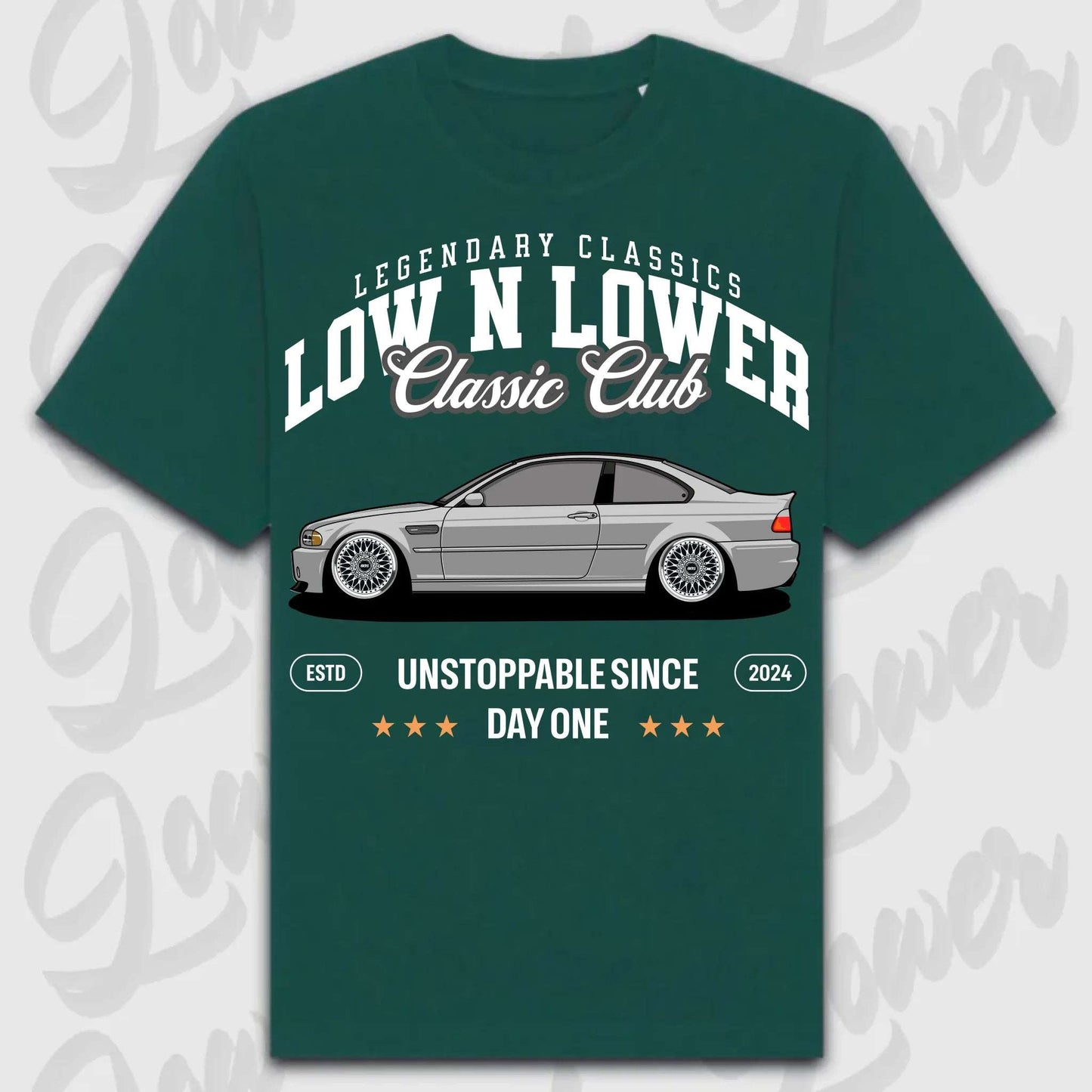 T-Shirt M3 E46 - personalisierbar Oversized T-Shirt ( Front Print ) Glazed-Green