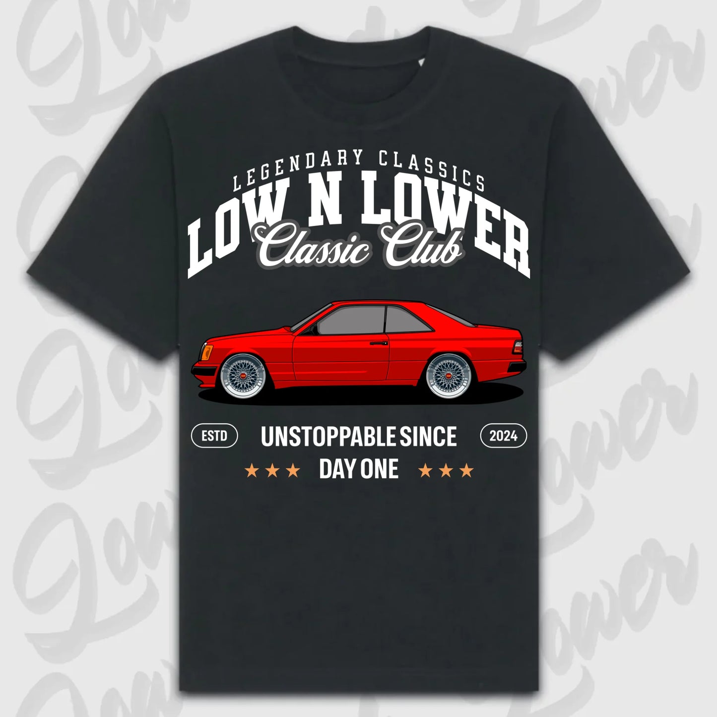 T-Shirt W125 Coupe - personalisierbar Oversized T-Shirt ( Front Print ) Black
