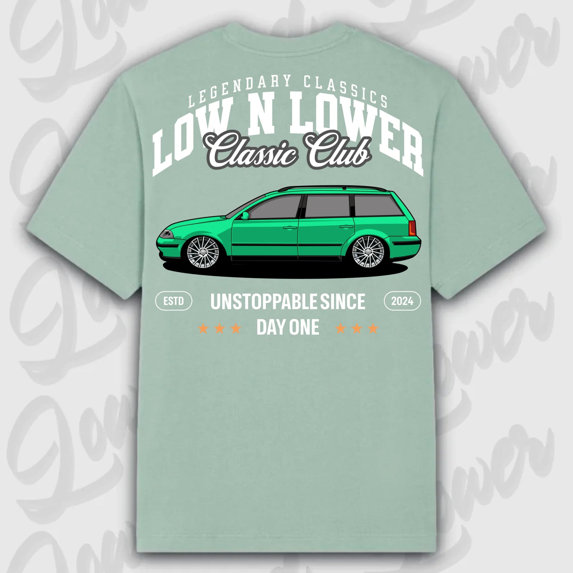 T-Shirt Passat 3 BG - personalisierbar Oversized T-Shirt ( Back Print ) Aloe