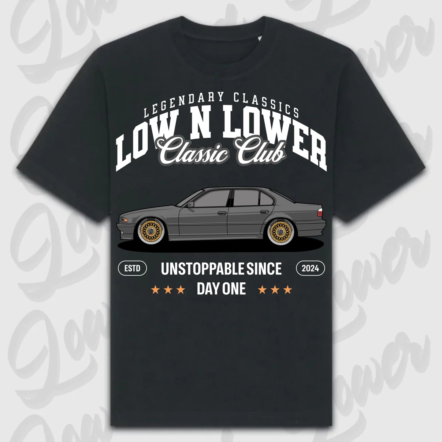 T-Shirt E38 - personalisierbar Oversized T-Shirt ( Front Print ) Black