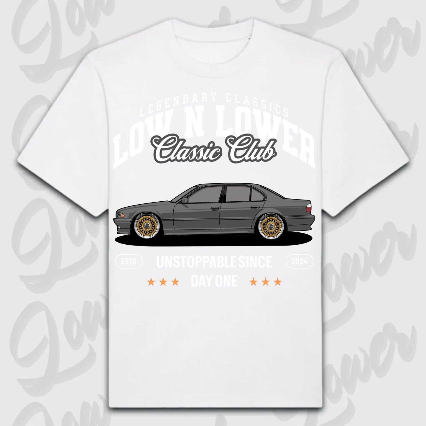 T-Shirt E38 - personalisierbar Oversized T-Shirt ( Front Print ) White