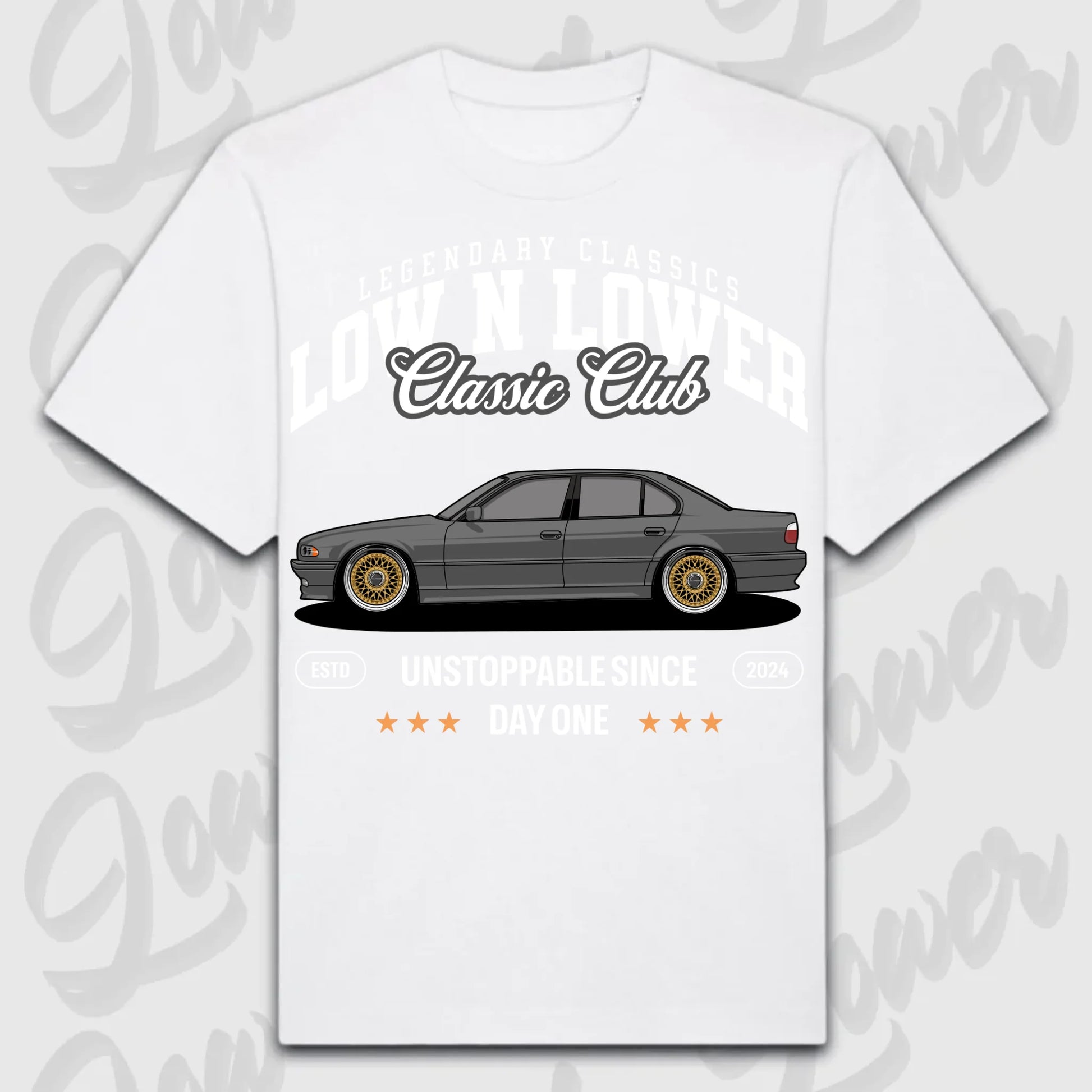 T-Shirt E38 - personalisierbar Oversized T-Shirt ( Front Print ) White