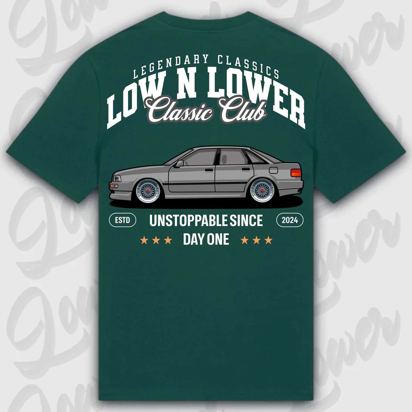 T-Shirt Audi 80 - personalisierbar Standard T-Shirt ( Back Print ) Glazed-Green XXL