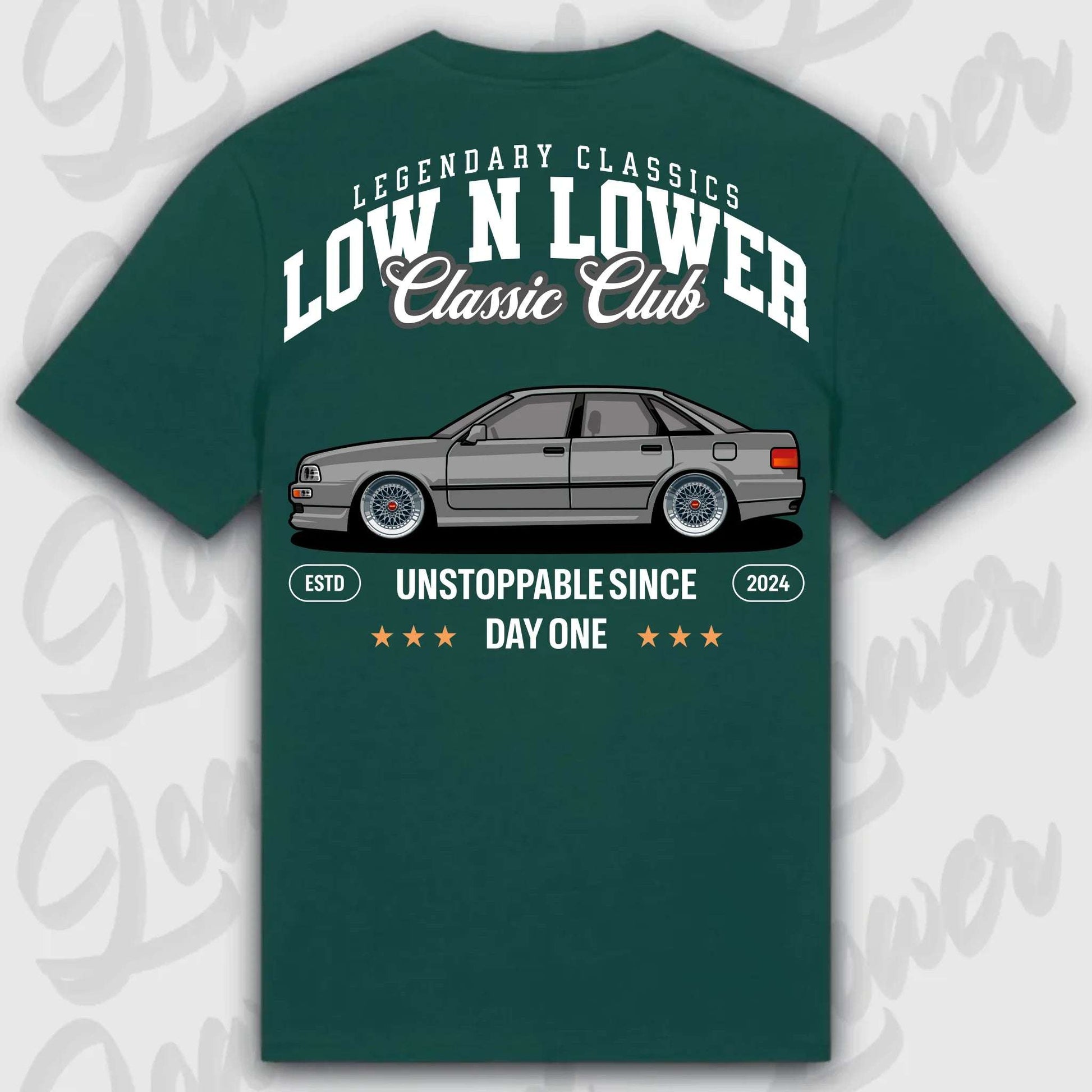 T-Shirt Audi 80 - personalisierbar Standard T-Shirt ( Back Print ) Glazed-Green XXL