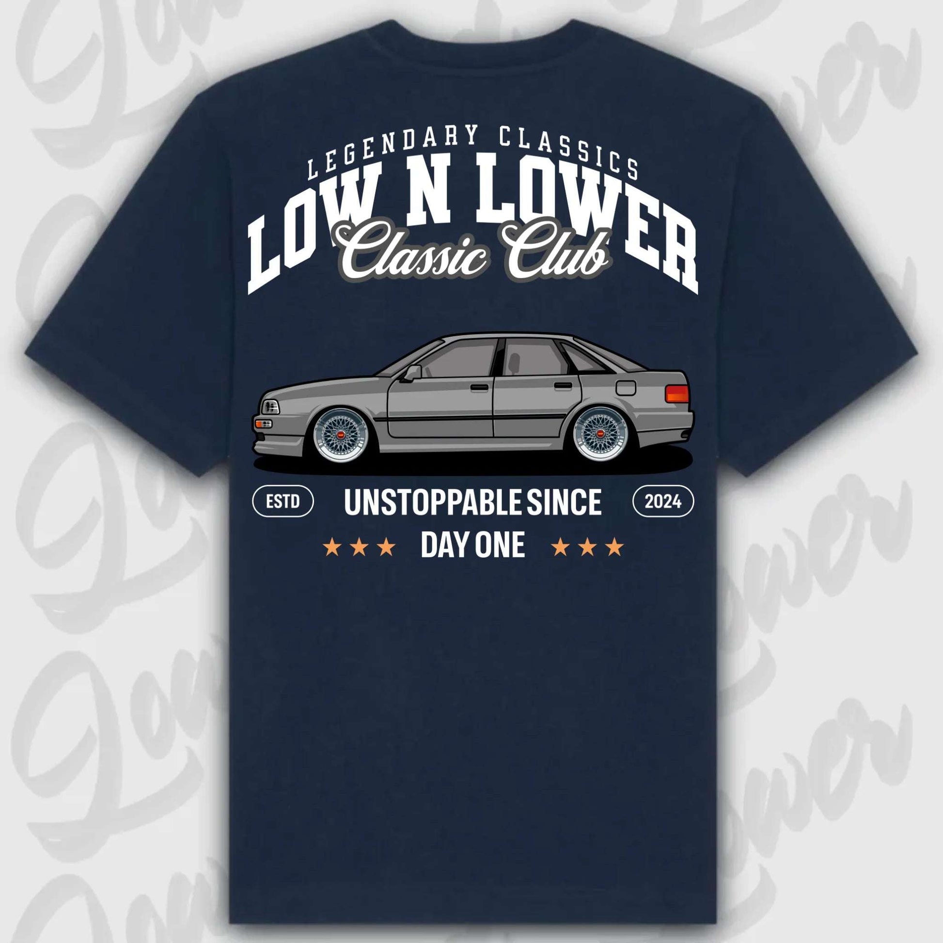T-Shirt Audi 80 - personalisierbar Standard T-Shirt ( Back Print ) French-Navy