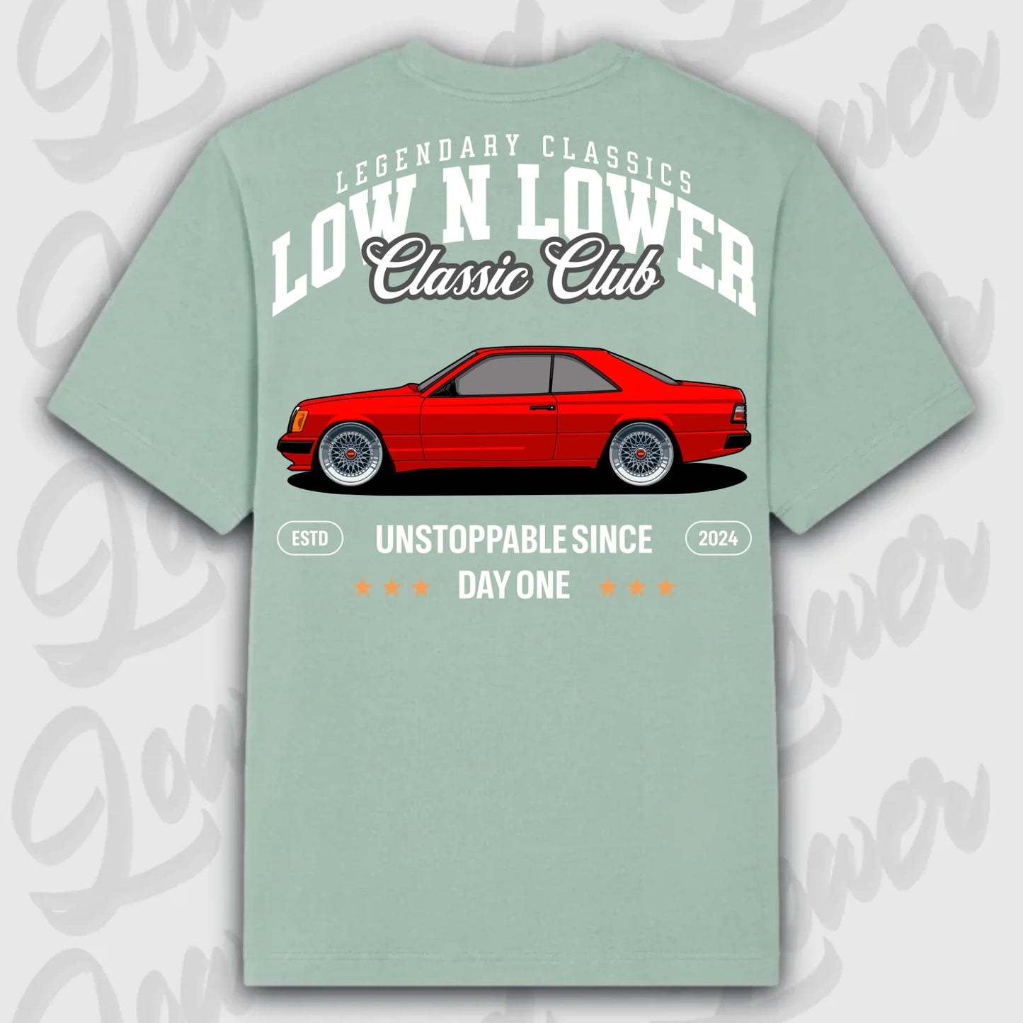 T-Shirt W125 Coupe - personalisierbar Oversized T-Shirt ( Back Print ) Aloe
