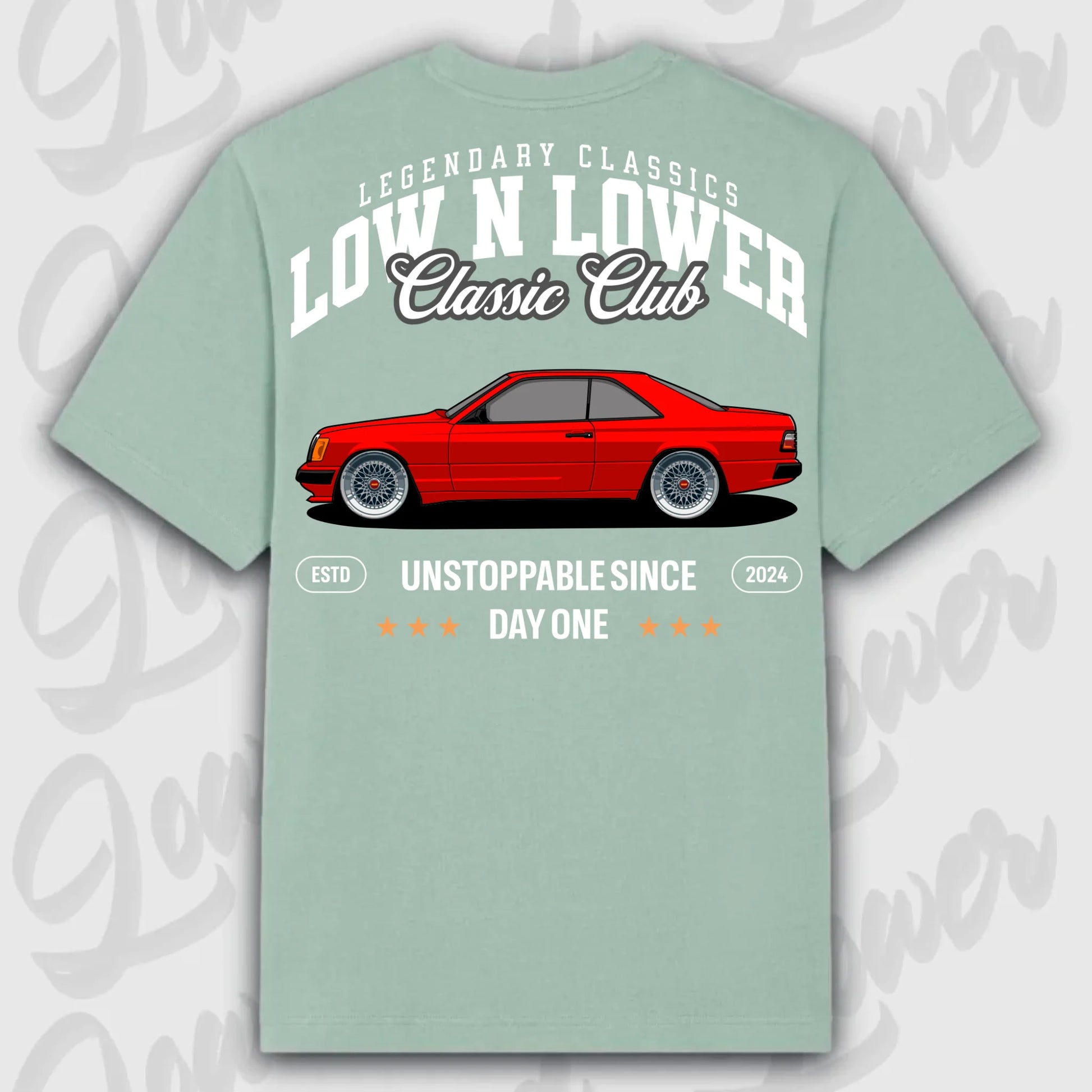 T-Shirt W125 Coupe - personalisierbar Oversized T-Shirt ( Back Print ) Aloe