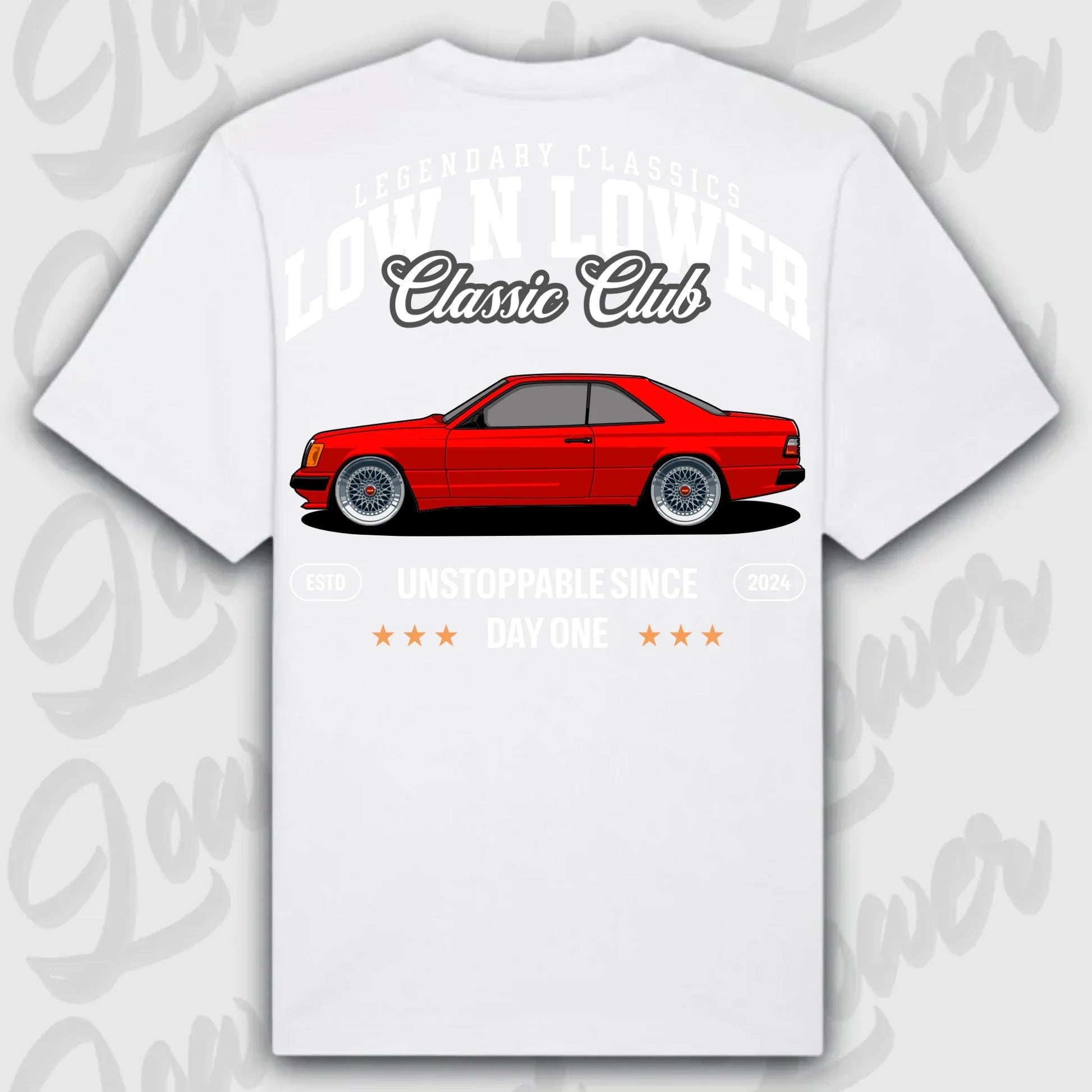 T-Shirt W125 Coupe - personalisierbar Oversized T-Shirt ( Back Print ) White