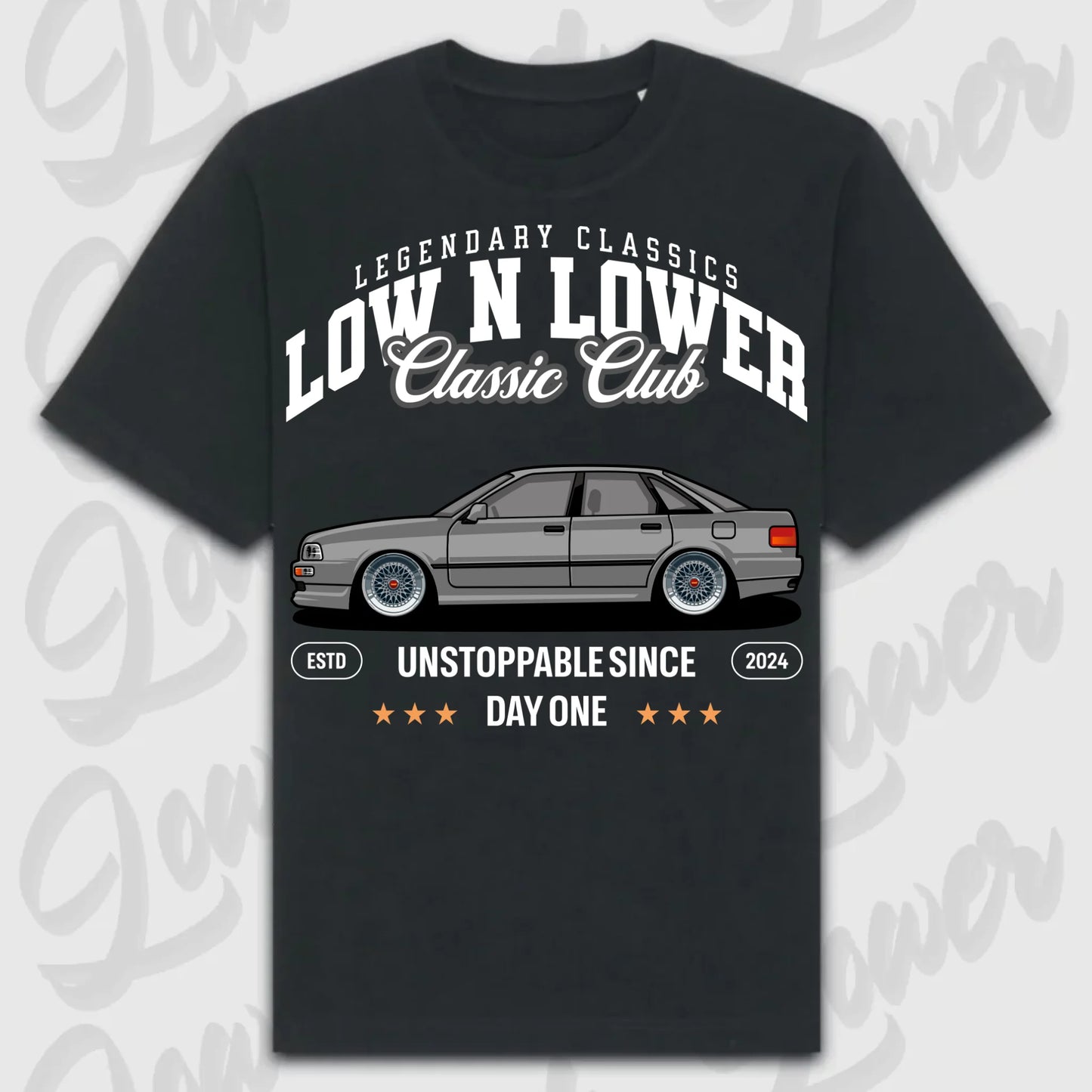 T-Shirt Audi 80 - personalisierbar Oversized T-Shirt ( Front Print ) Black