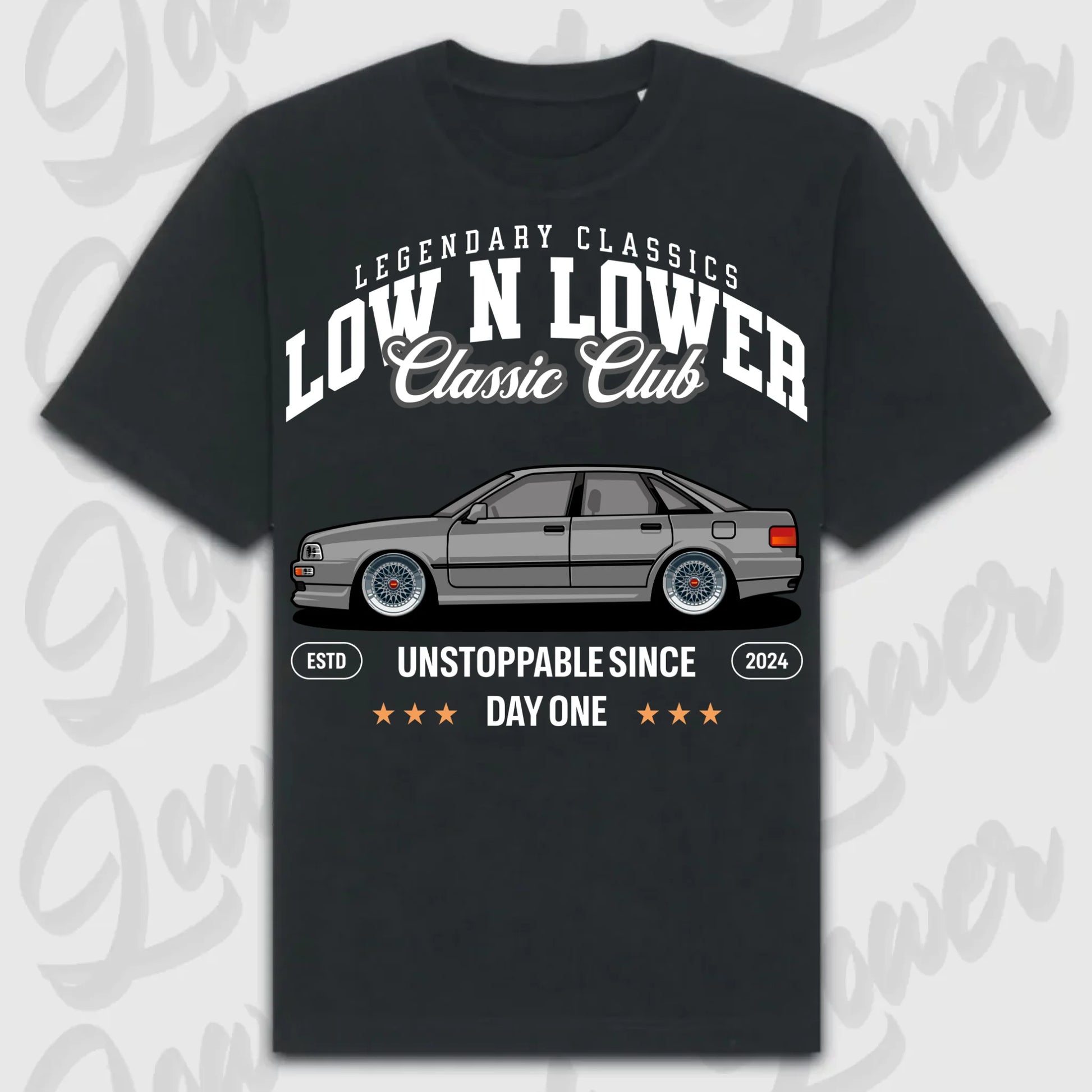 T-Shirt Audi 80 - personalisierbar Oversized T-Shirt ( Front Print ) Black