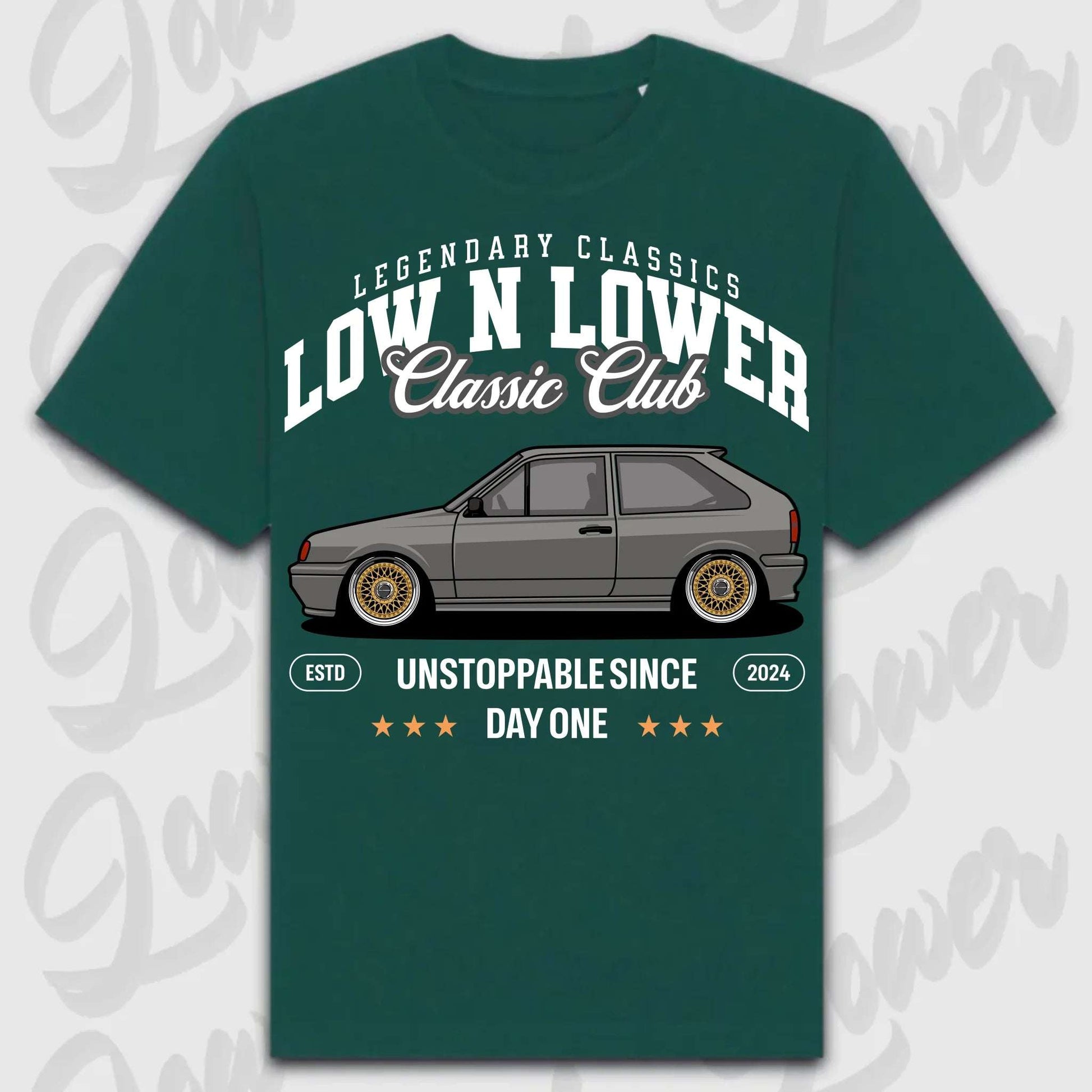 T-Shirt Polo 2F - personalisierbar Oversized T-Shirt ( Front Print ) Glazed-Green