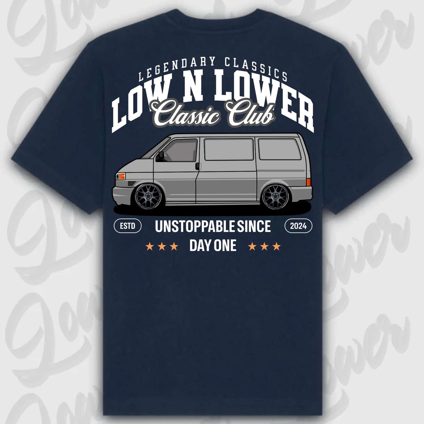T-Shirt T4 - personalisierbar Standard T-Shirt ( Back Print ) French-Navy
