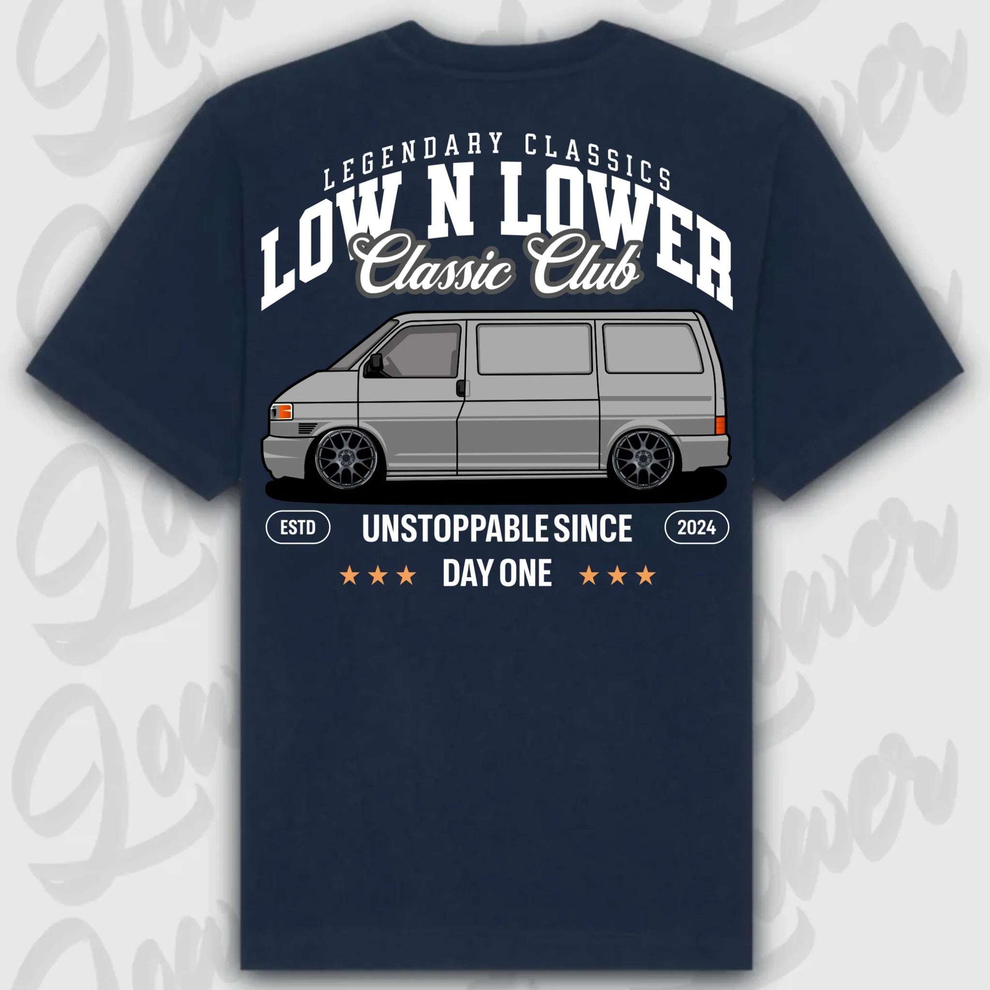 T-Shirt T4 - personalisierbar Standard T-Shirt ( Back Print ) French-Navy