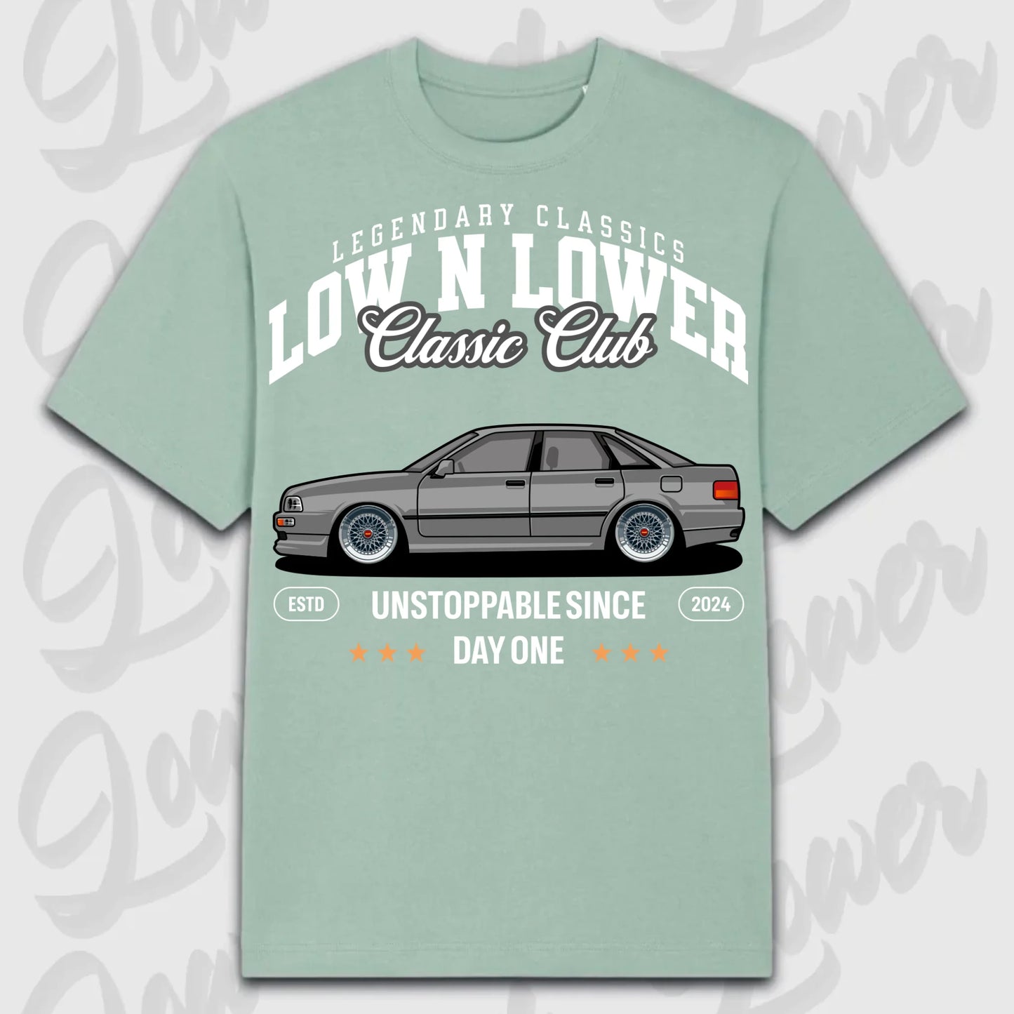 T-Shirt Audi 80 - personalisierbar Oversized T-Shirt ( Front Print ) Aloe