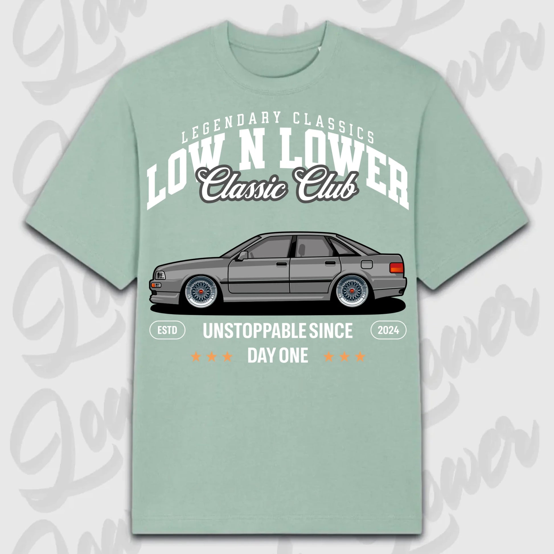 T-Shirt Audi 80 - personalisierbar Oversized T-Shirt ( Front Print ) Aloe