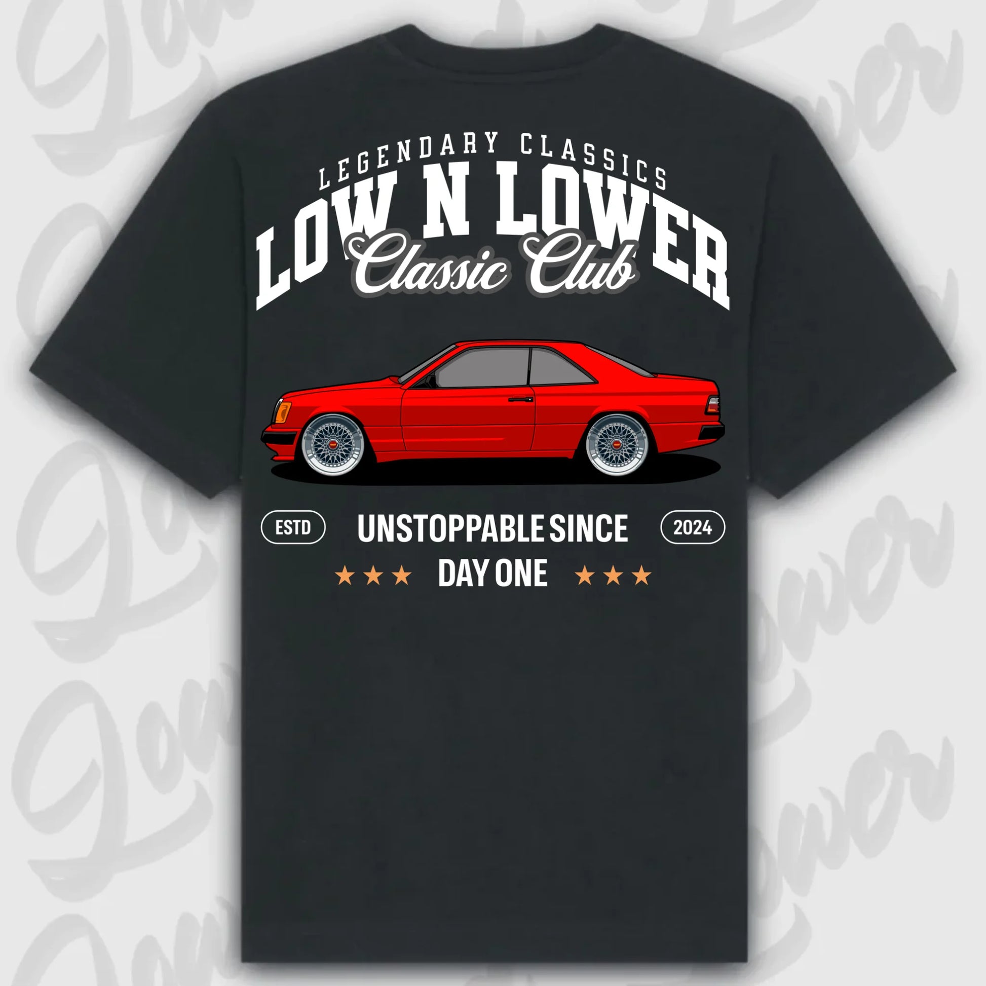 T-Shirt W125 Coupe - personalisierbar Oversized T-Shirt ( Back Print ) Black