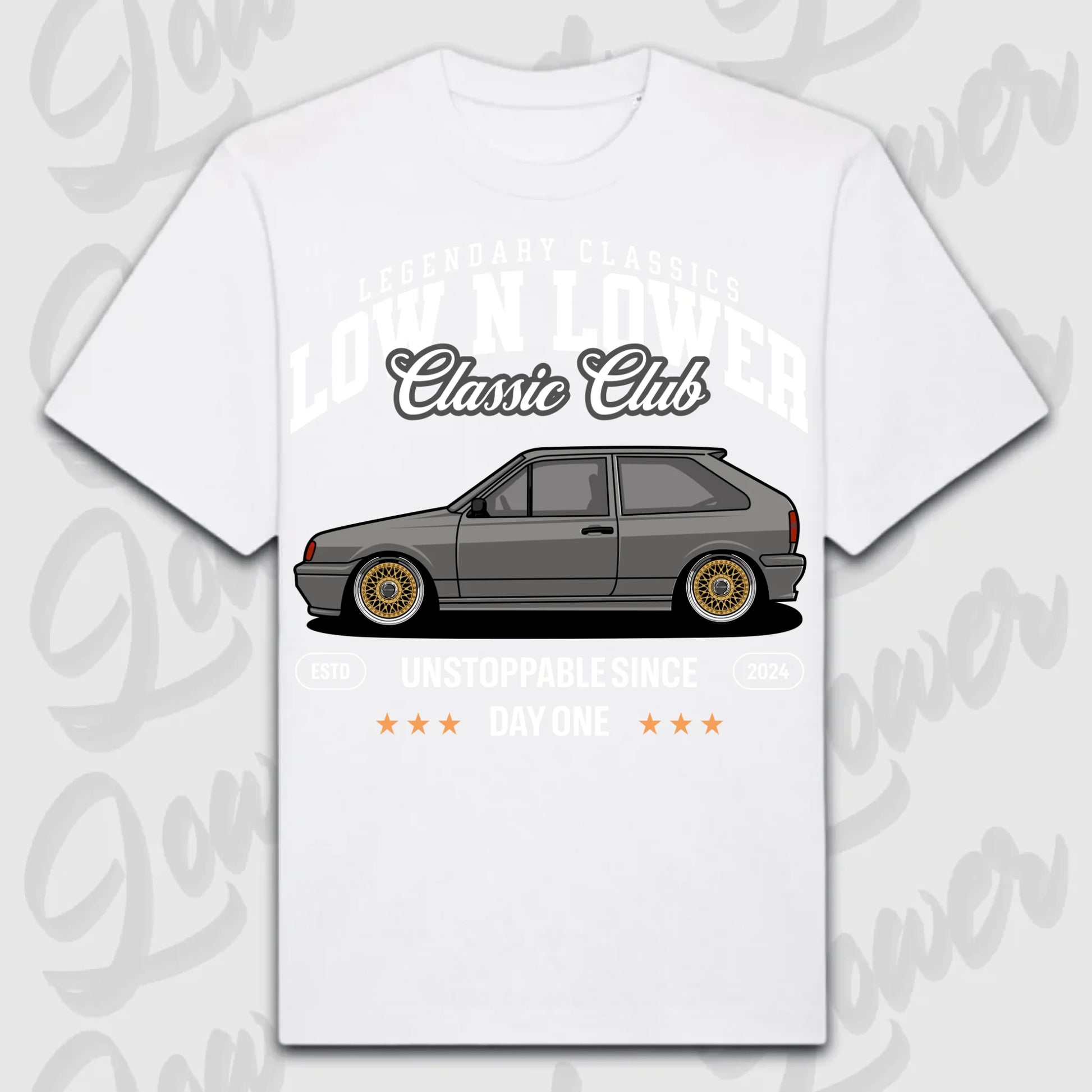 T-Shirt Polo 2F - personalisierbar Oversized T-Shirt ( Front Print ) White