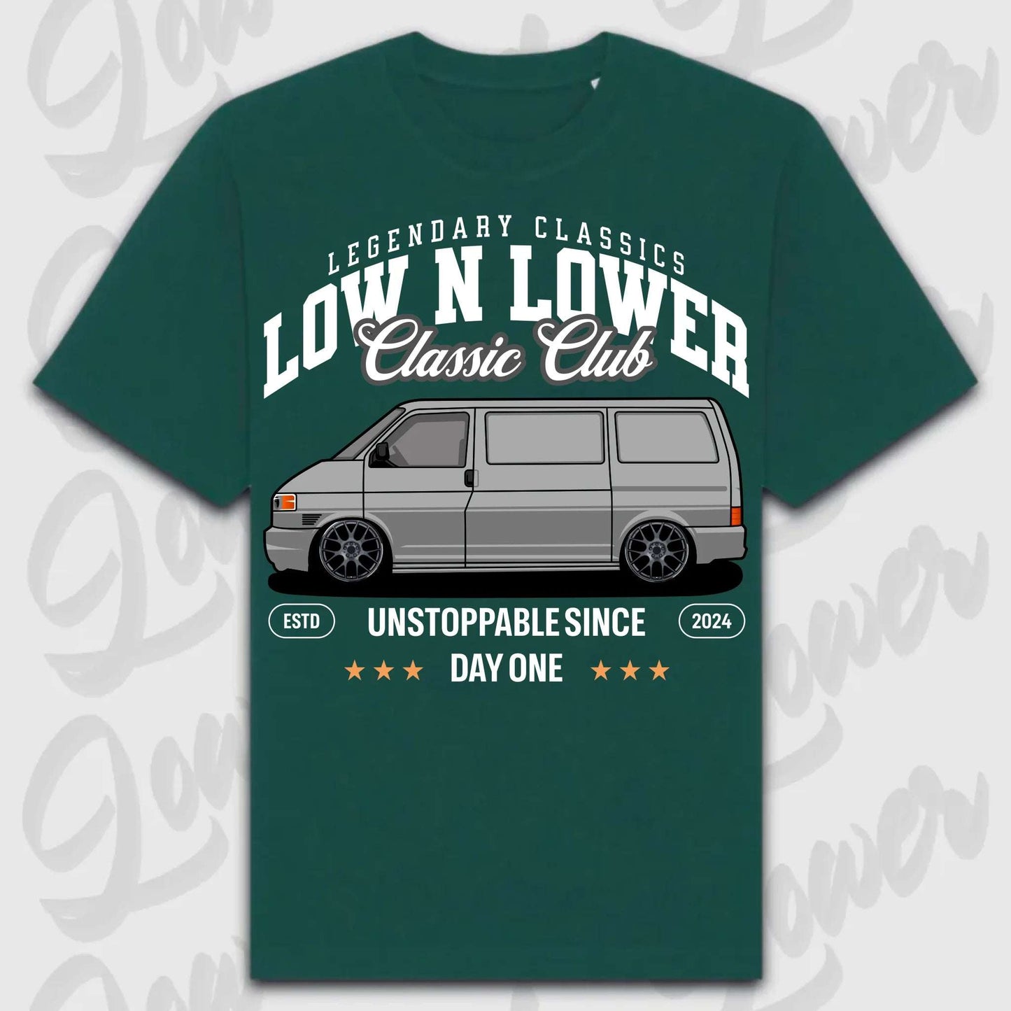 T-Shirt T4 - personalisierbar Oversized T-Shirt ( Front Print ) Glazed-Green