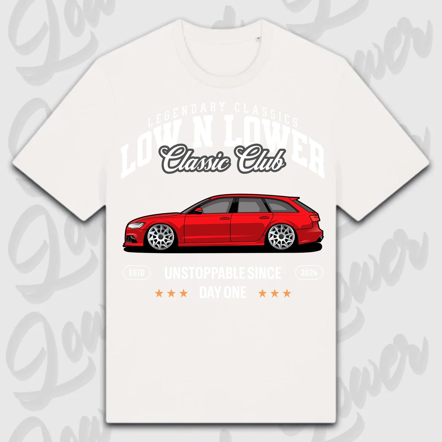 T-Shirt RS6 Avant - personalisiert Standard T-Shirt ( Front Print ) White