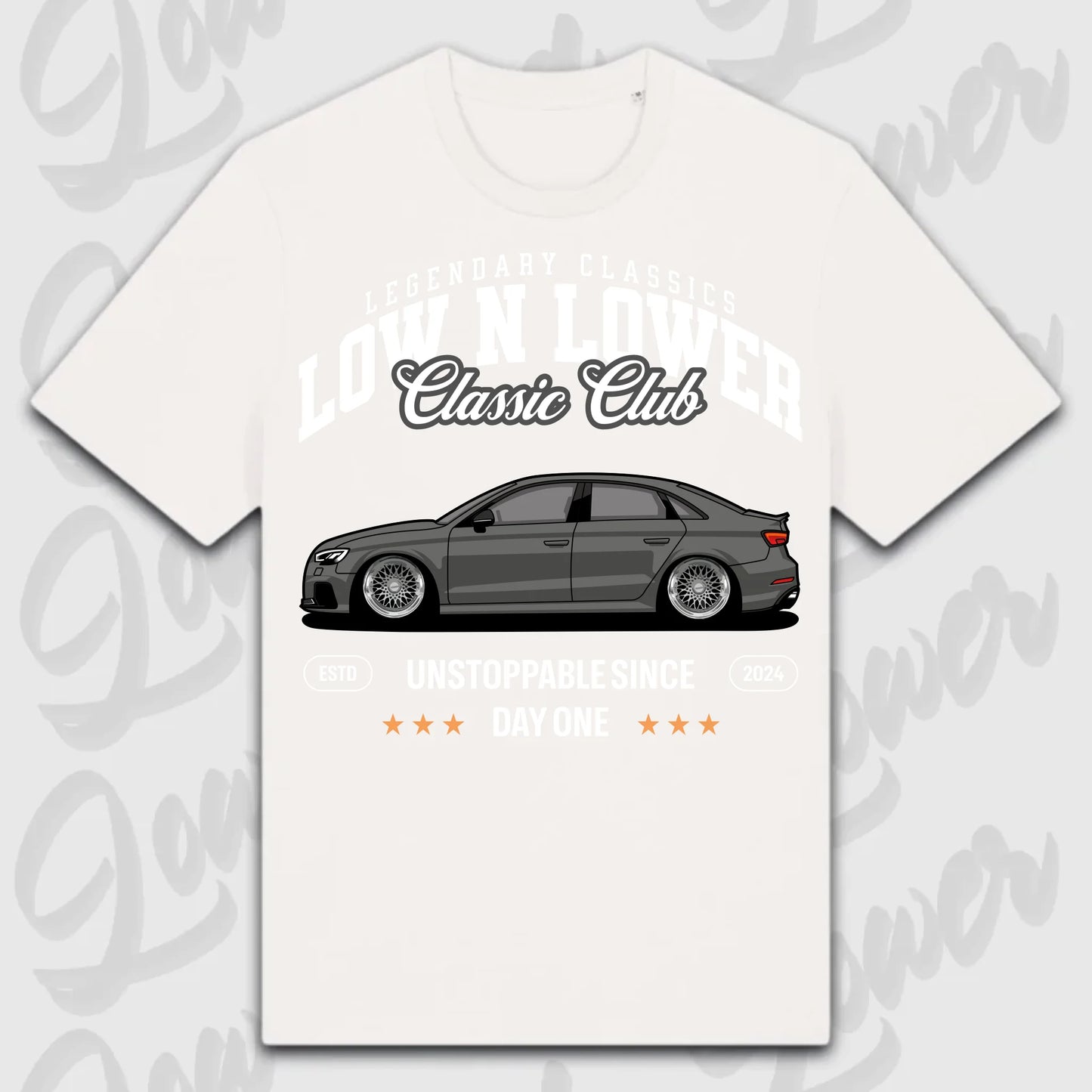 T-Shirt RS3 C8 - personalisiert Standard T-Shirt ( Front Print ) White