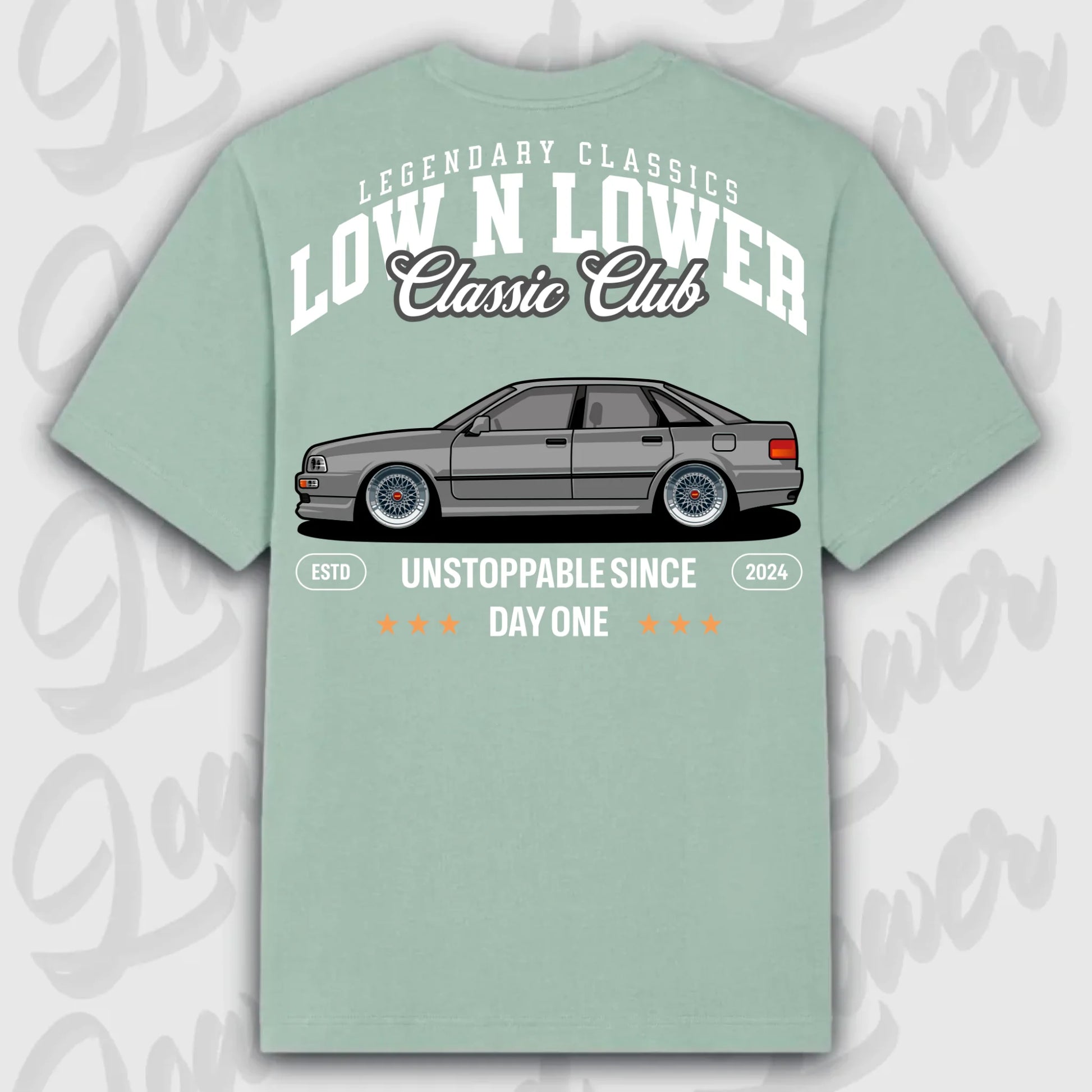 T-Shirt Audi 80 - personalisierbar Oversized T-Shirt ( Back Print ) Aloe