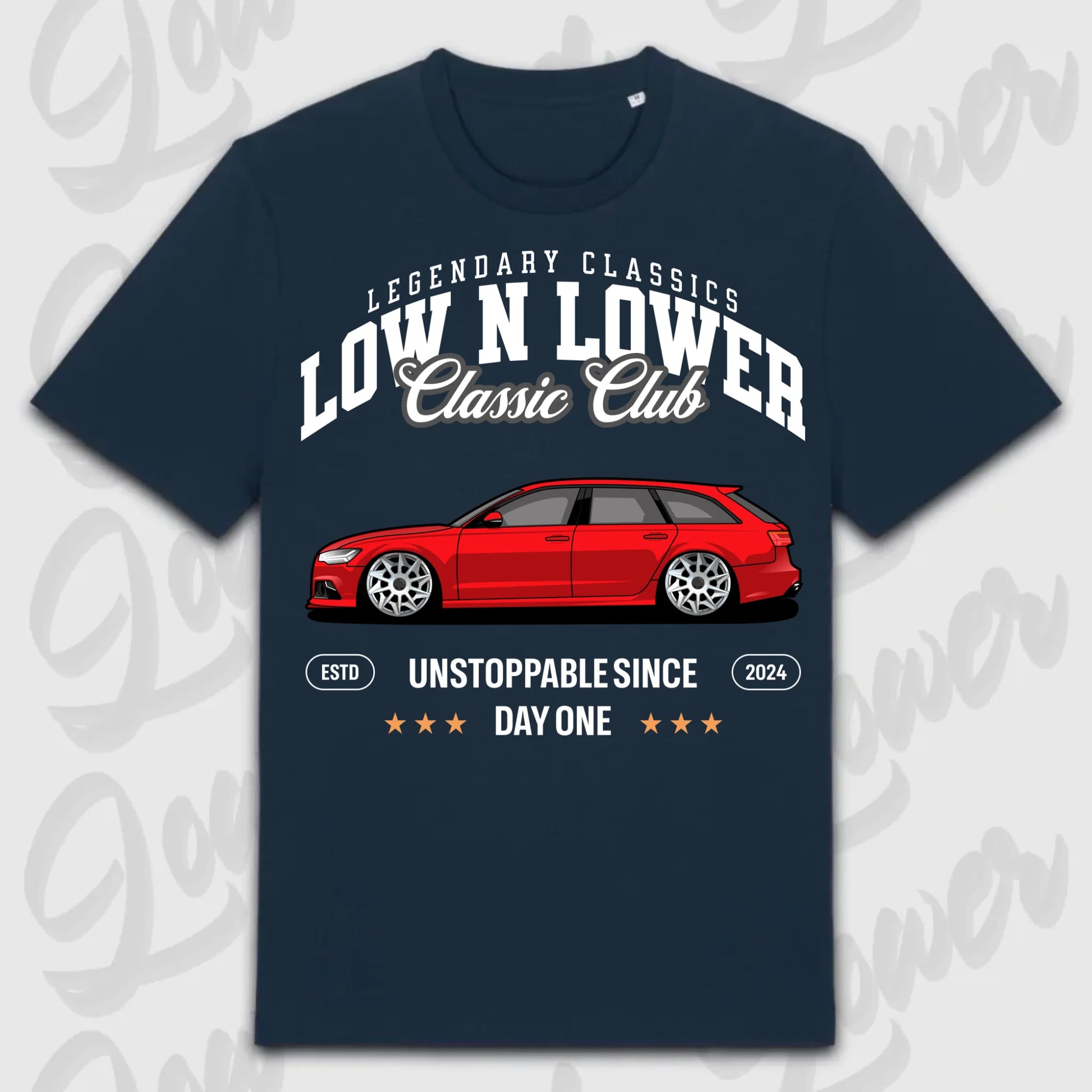 T-Shirt RS6 Avant - personalisiert Standard T-Shirt ( Front Print ) French-Navy
