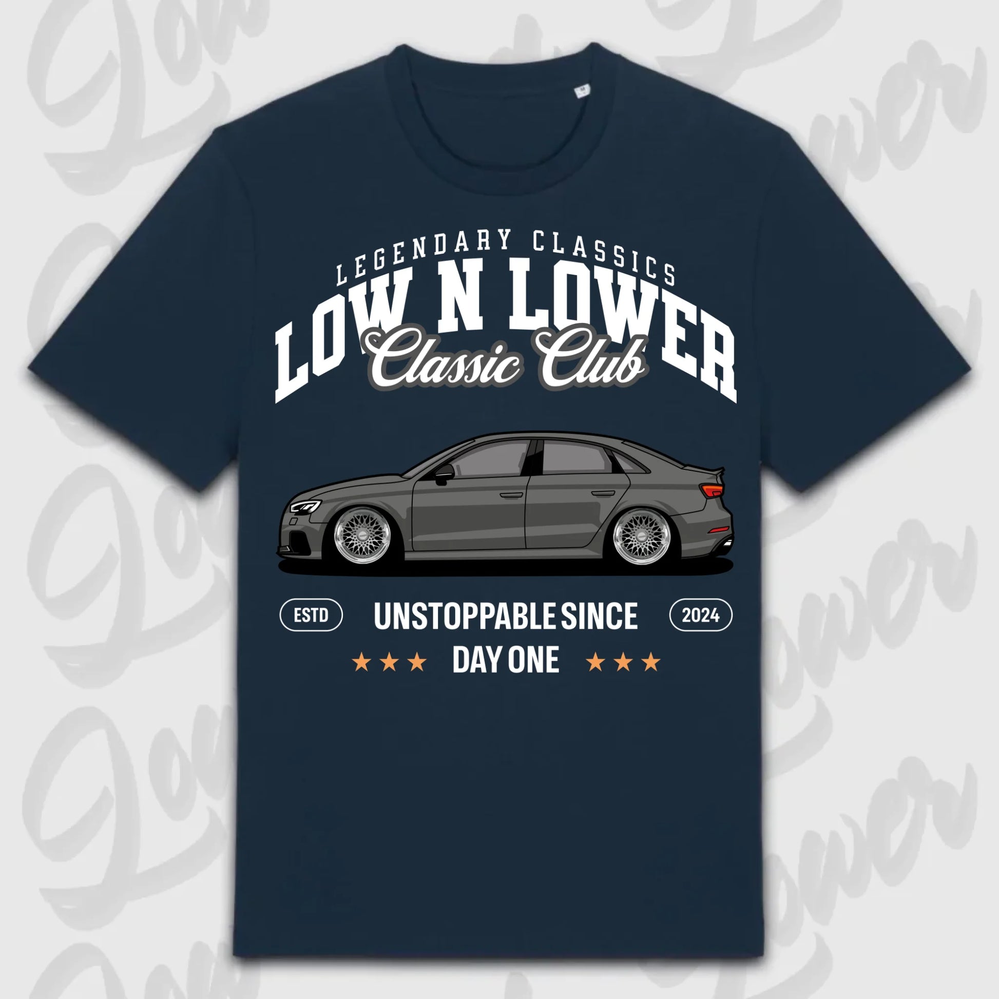 T-Shirt RS3 C8 - personalisiert Standard T-Shirt ( Front Print ) French-Navy