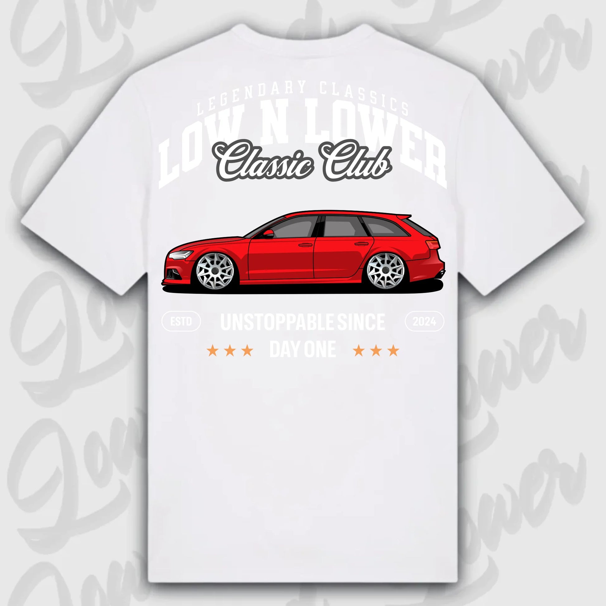 T-Shirt RS6 Avant - personalisiert Standard T-Shirt ( Back Print ) White
