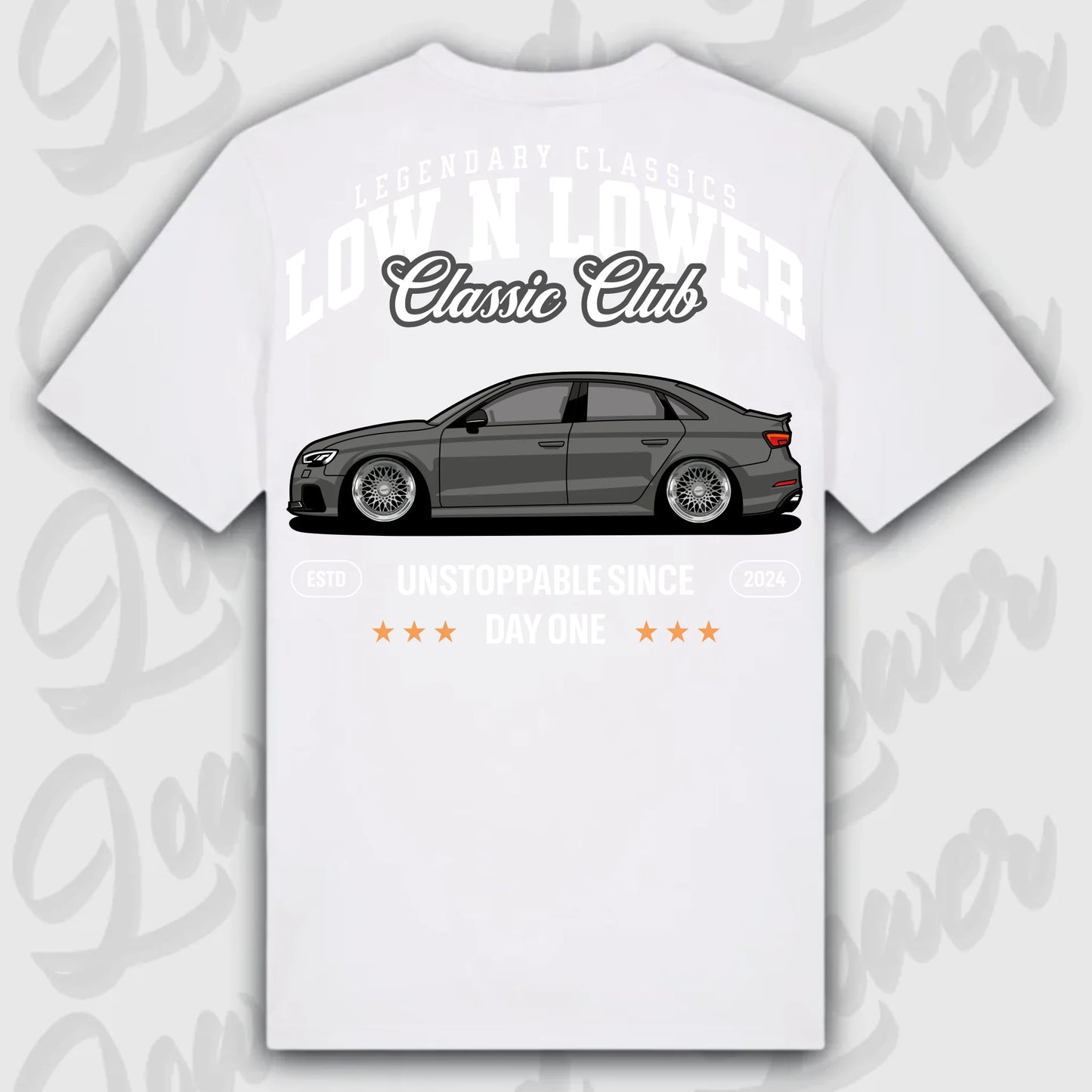 T-Shirt RS3 C8 - personalisiert Standard T-Shirt ( Back Print ) White