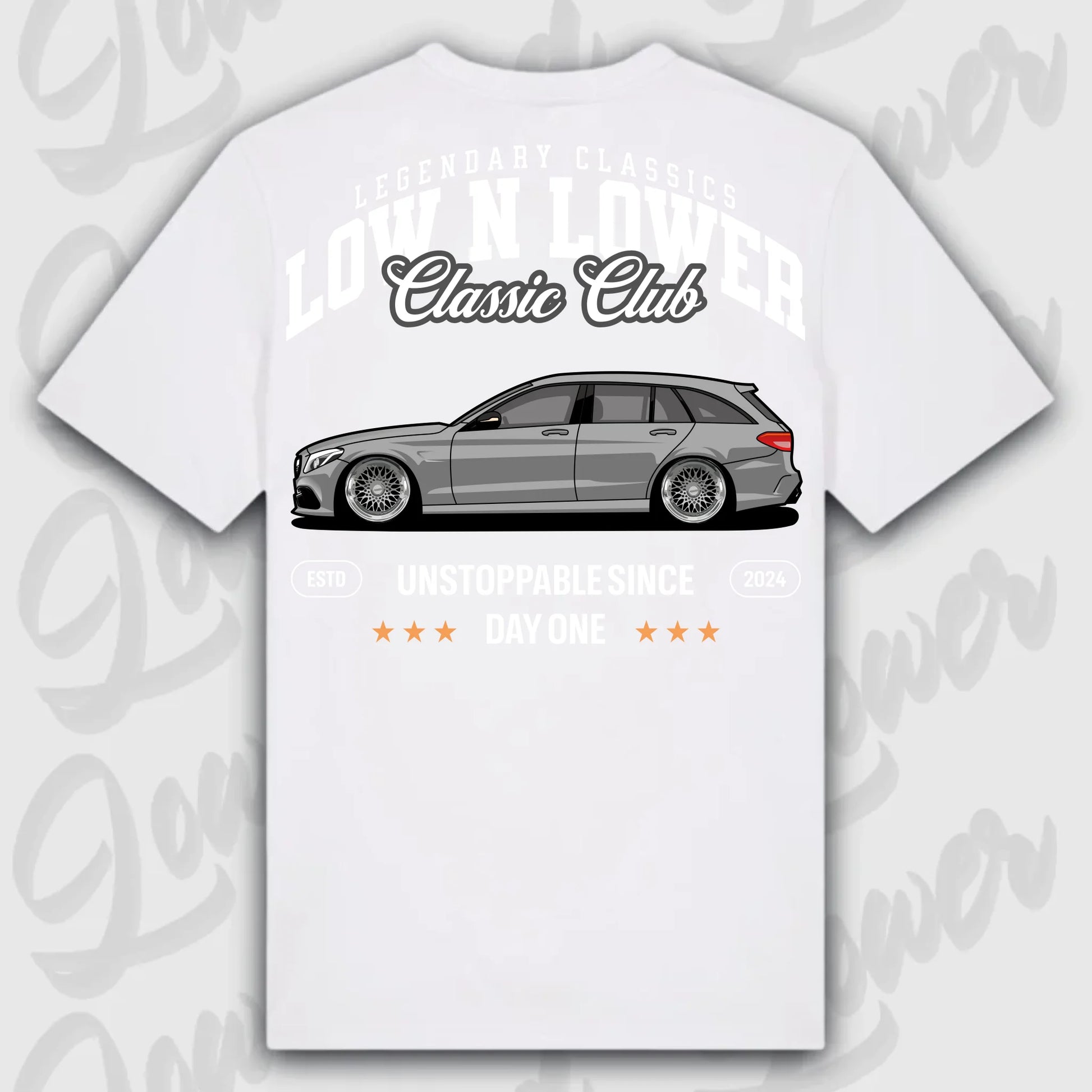 T-Shirt W205 - personalisiert Standard T-Shirt ( Back Print ) White