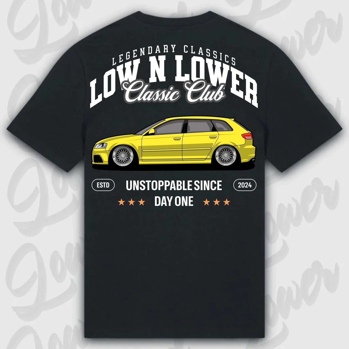 T-Shirt RS3 8P - personalisiert Standard T-Shirt ( Back Print ) Black